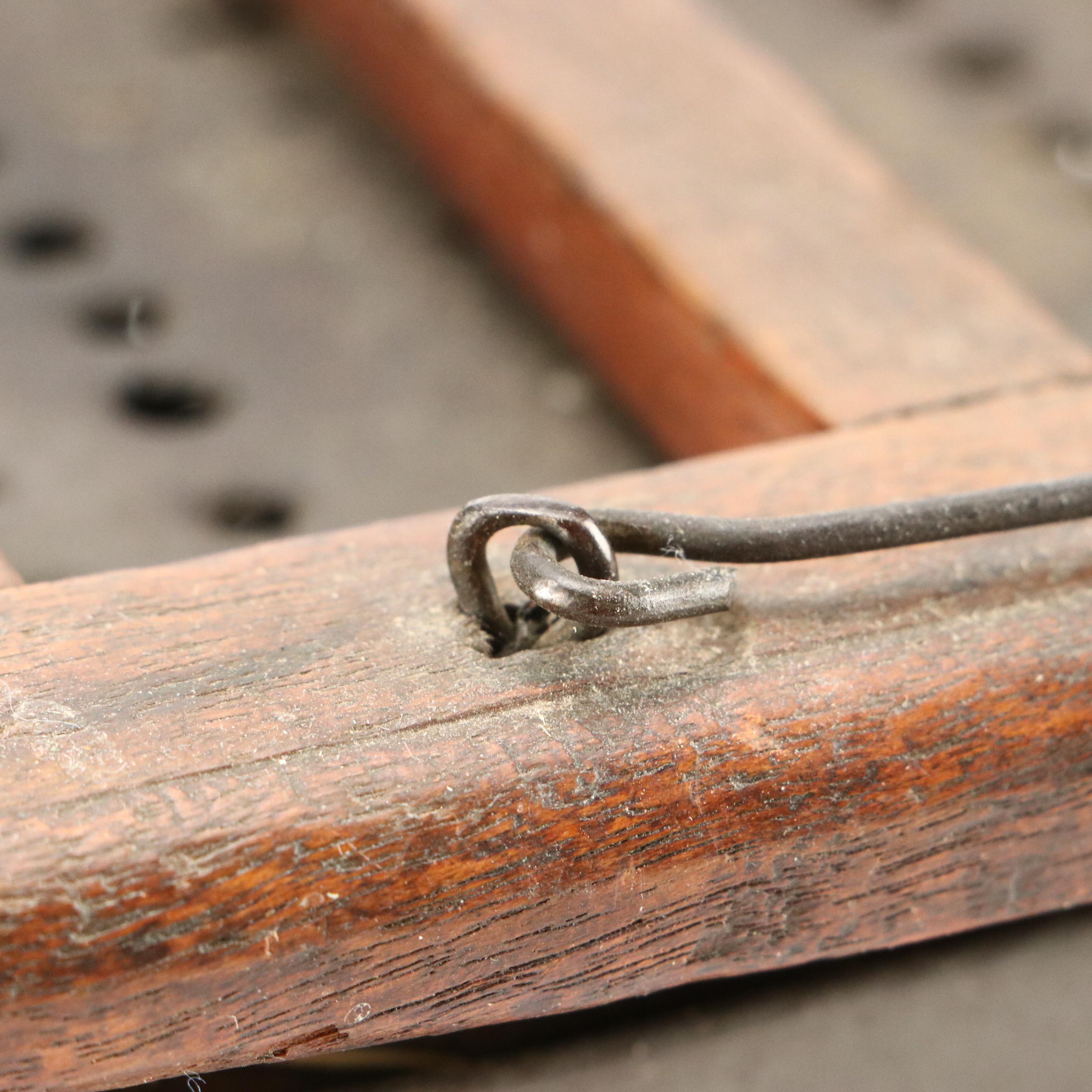 American Punched Tin and Wood Foot Warming Box, Early to Mid-19th Century
