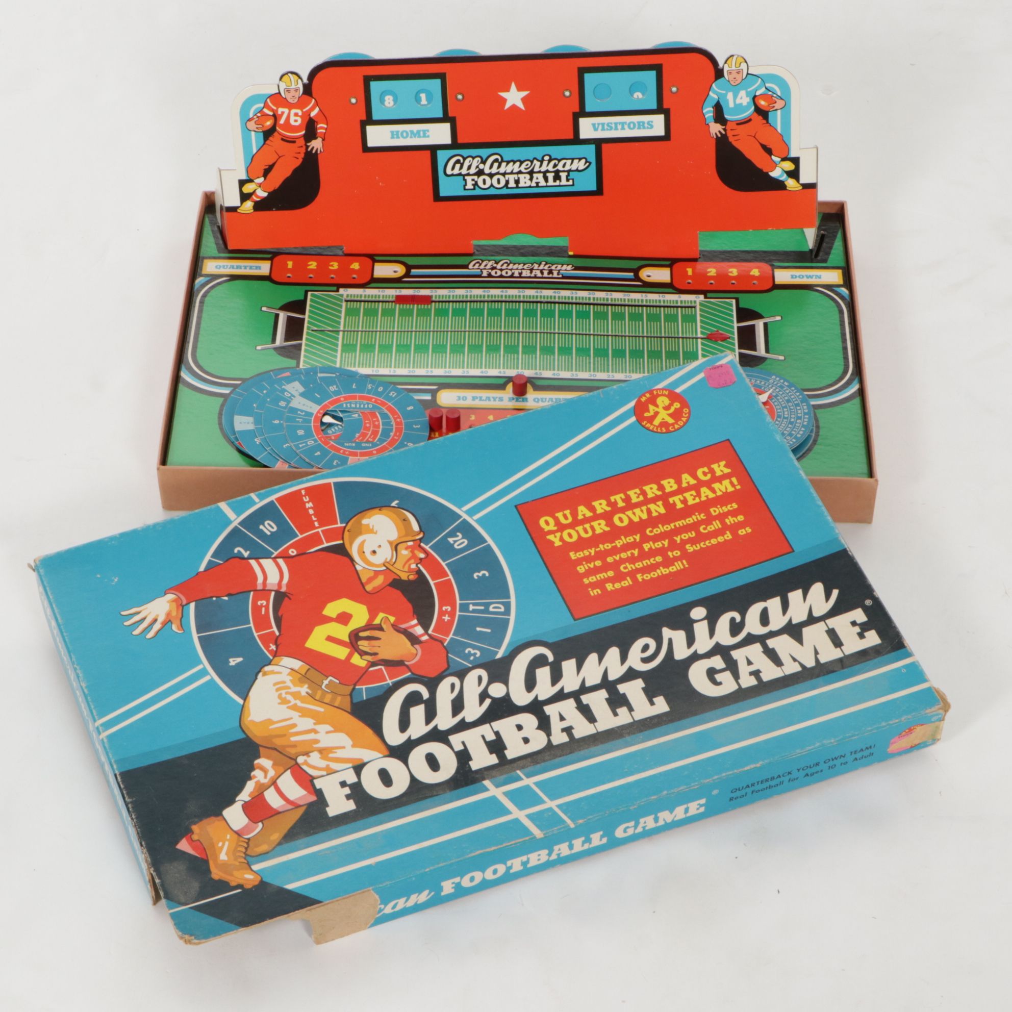 "Samsonite Football Game" and Other Football Board Games, Mid-Late 20th Cen.