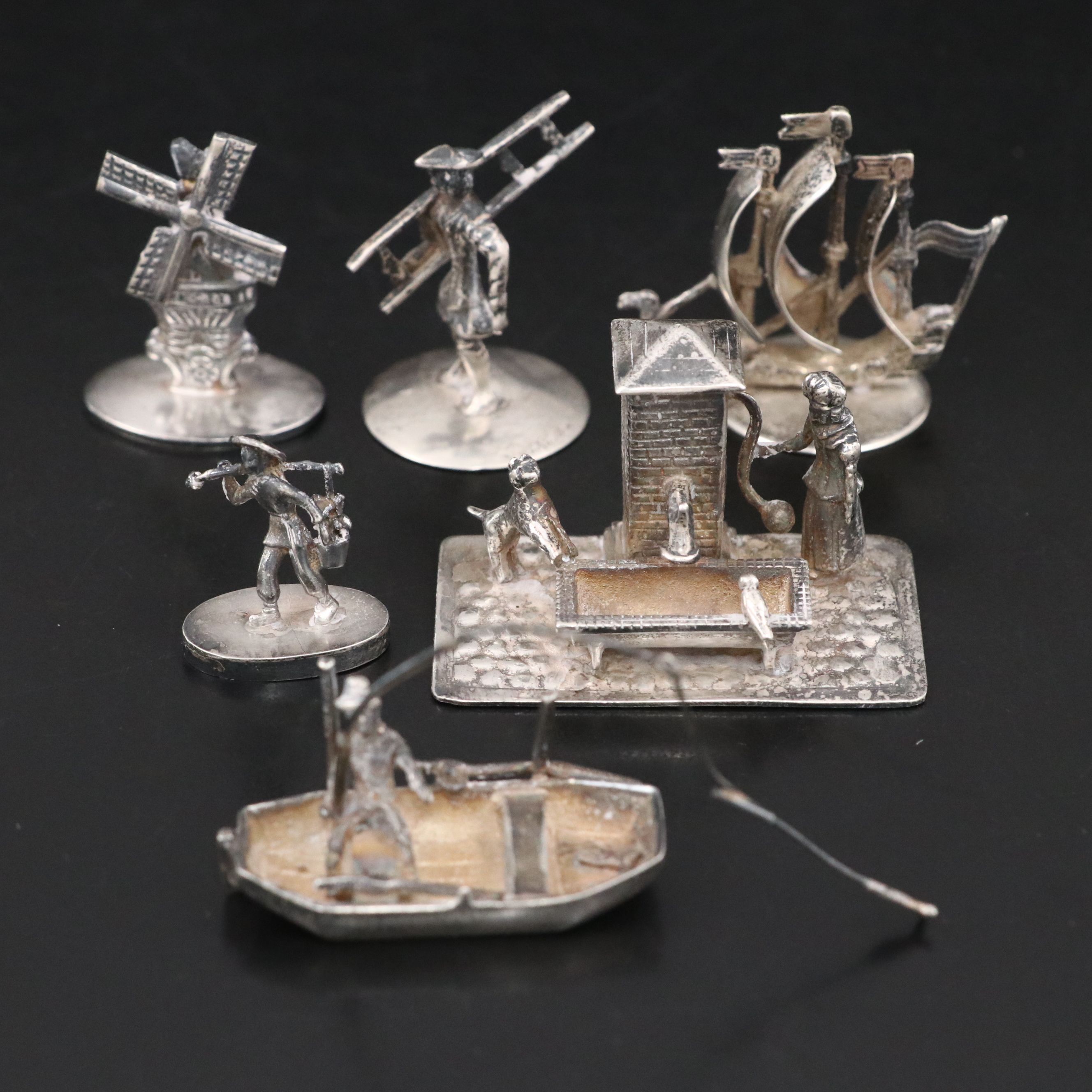 European with Other Sterling and Silver Figurines, 20th Century
