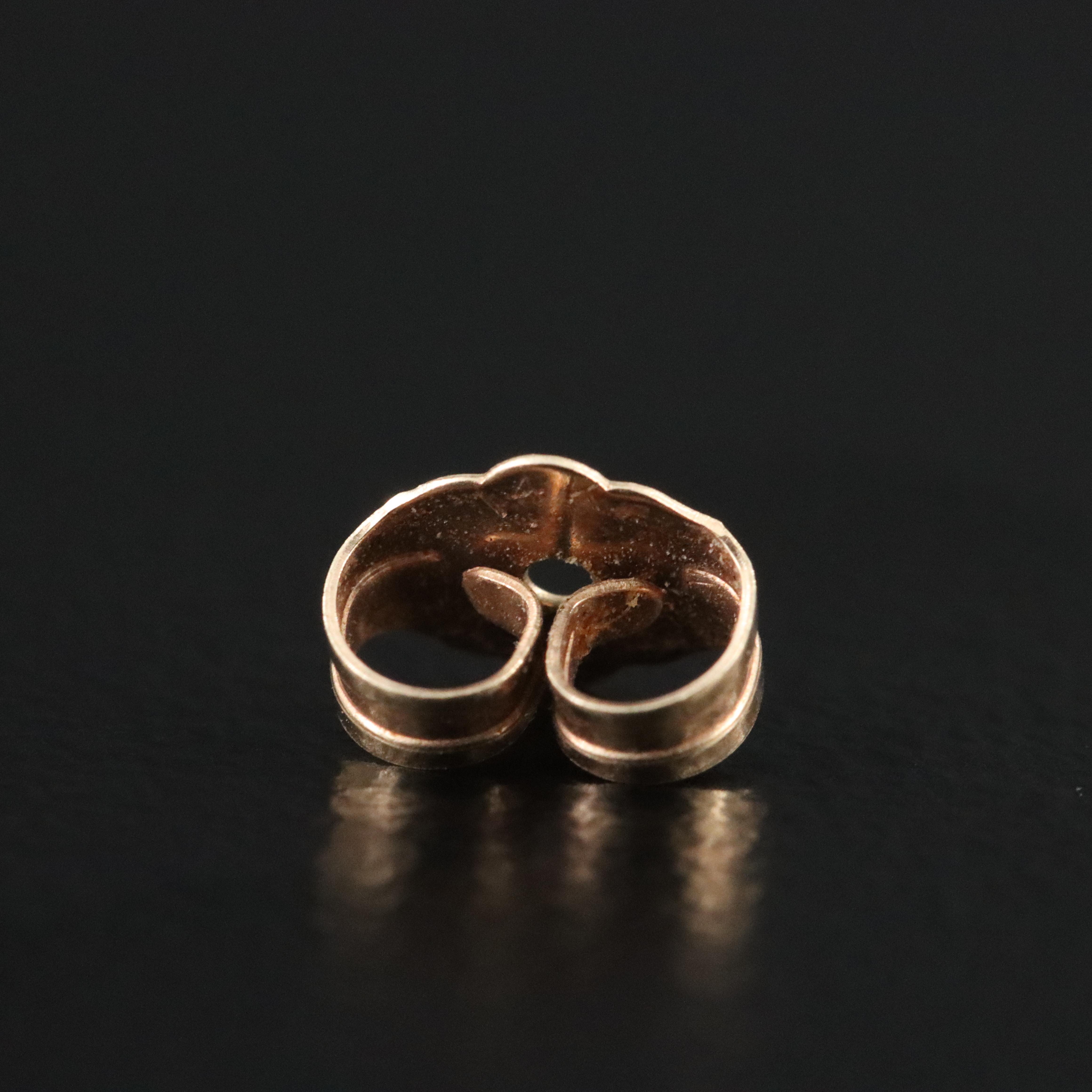 14K Textured Dangle Earrings