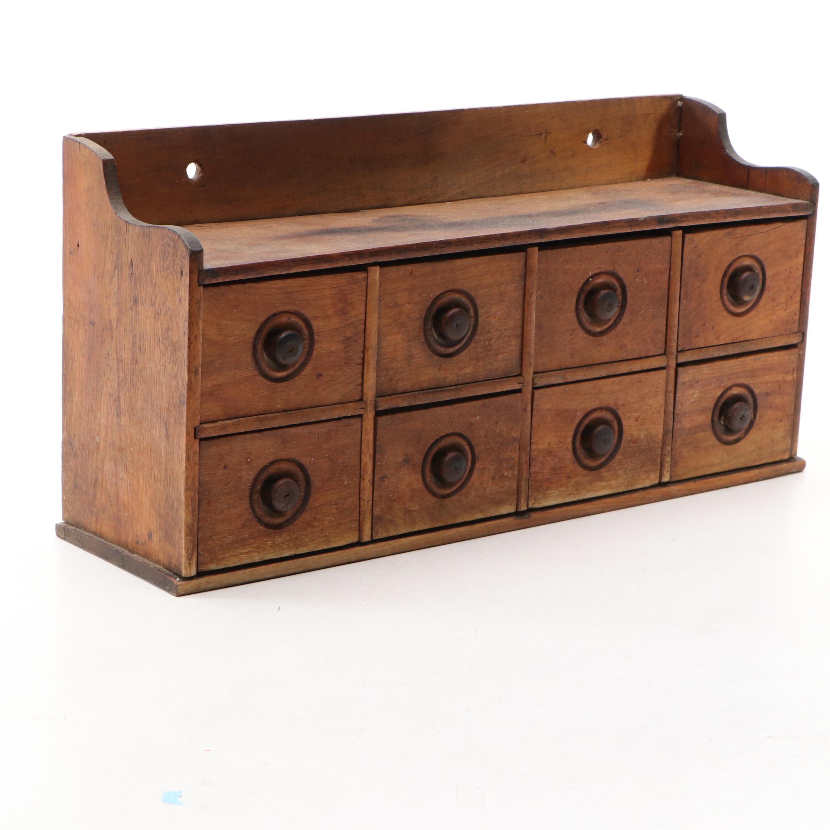 Eight-Drawer Wooden Spice Cabinet