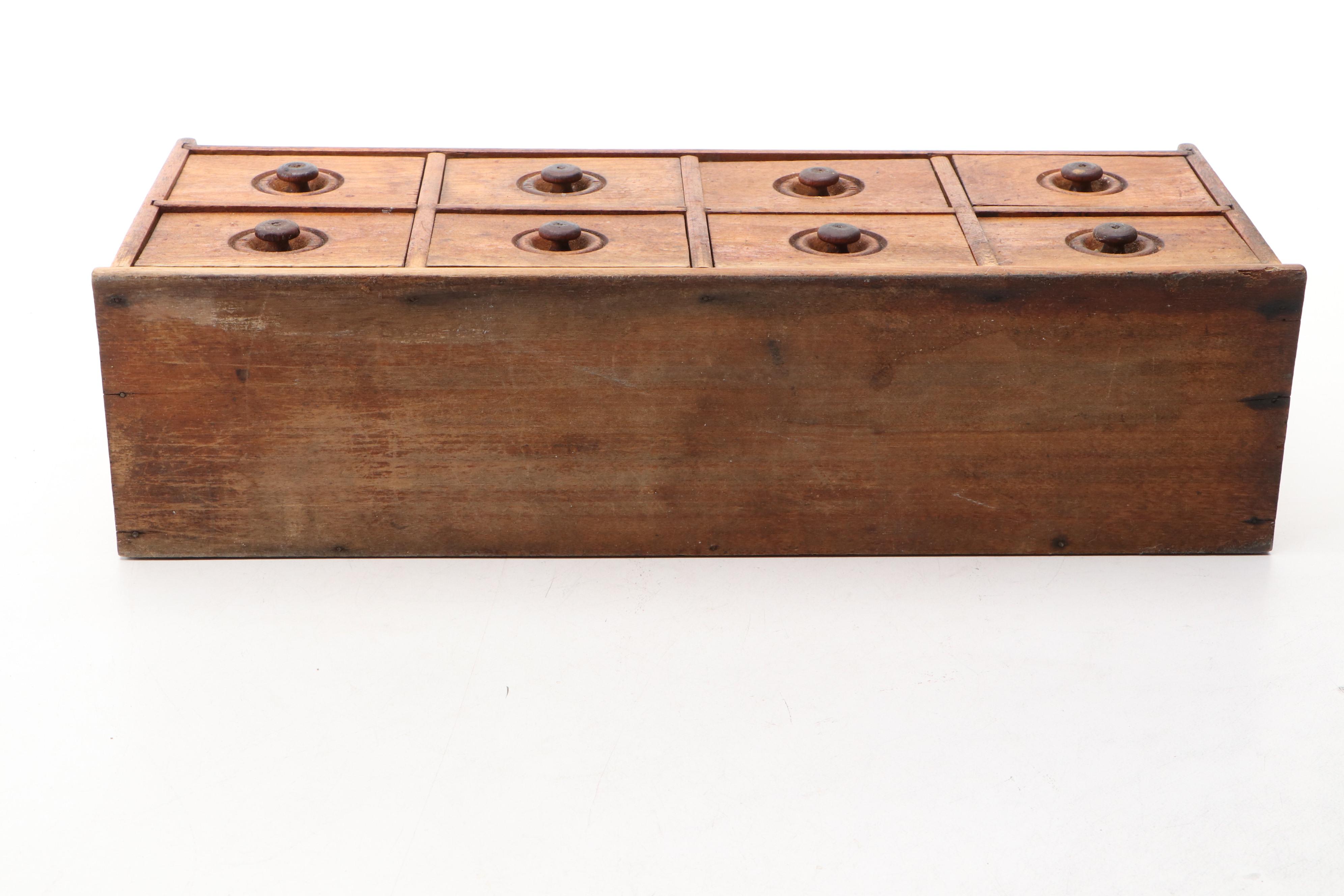 Eight-Drawer Wooden Spice Cabinet