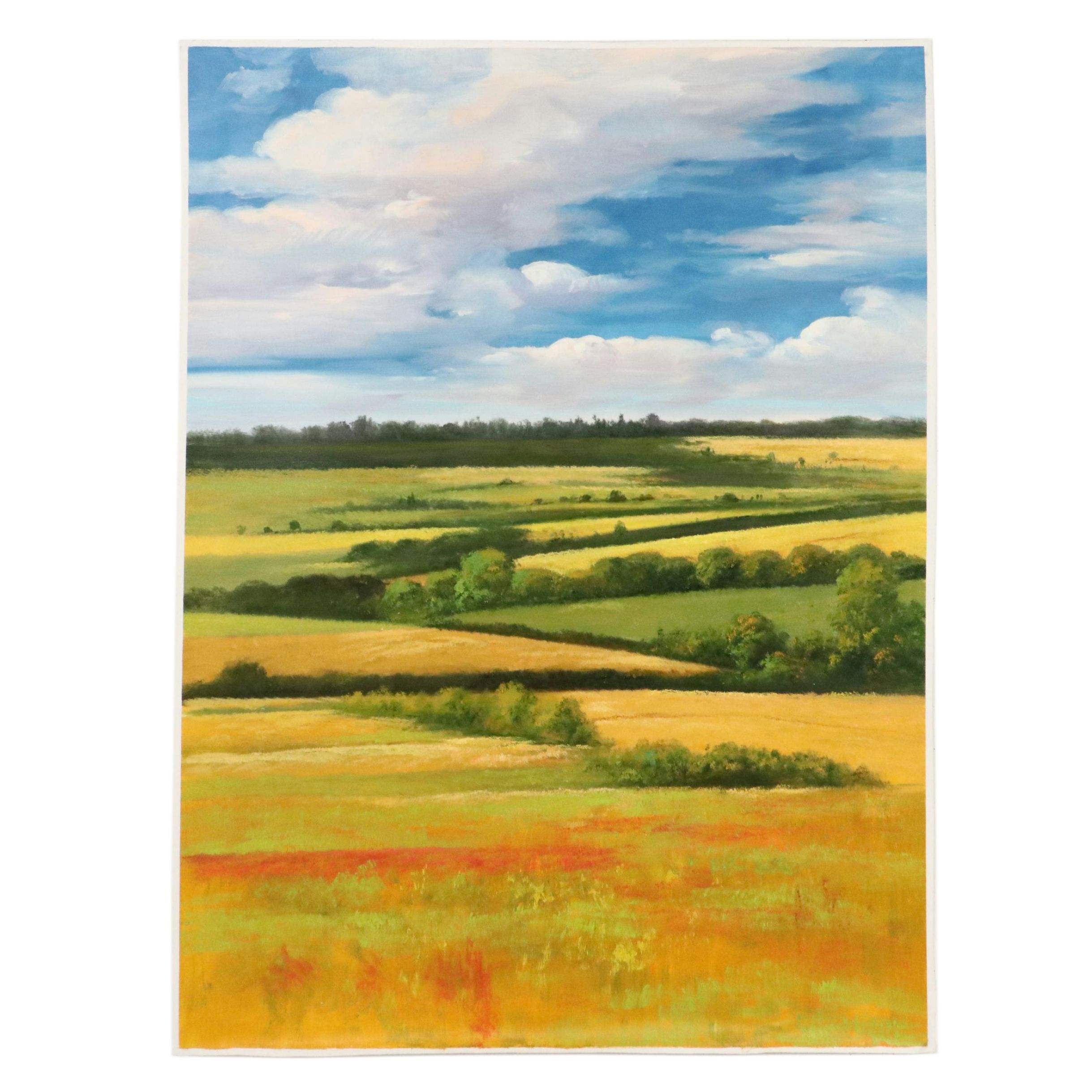 Xie Landscape Oil Painting, 21st Century