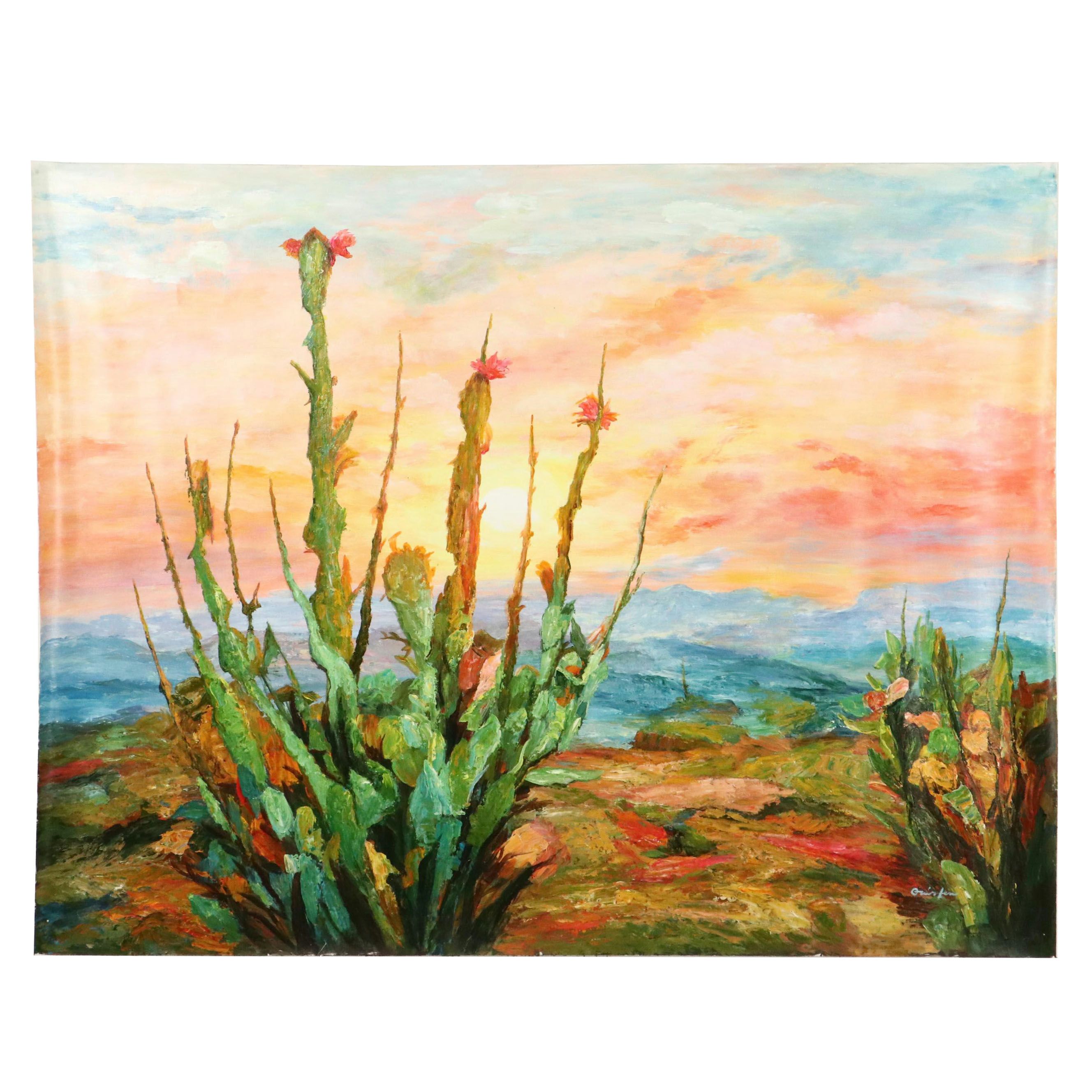 Quinten Coastal Landscape Oil Painting, 21st Century