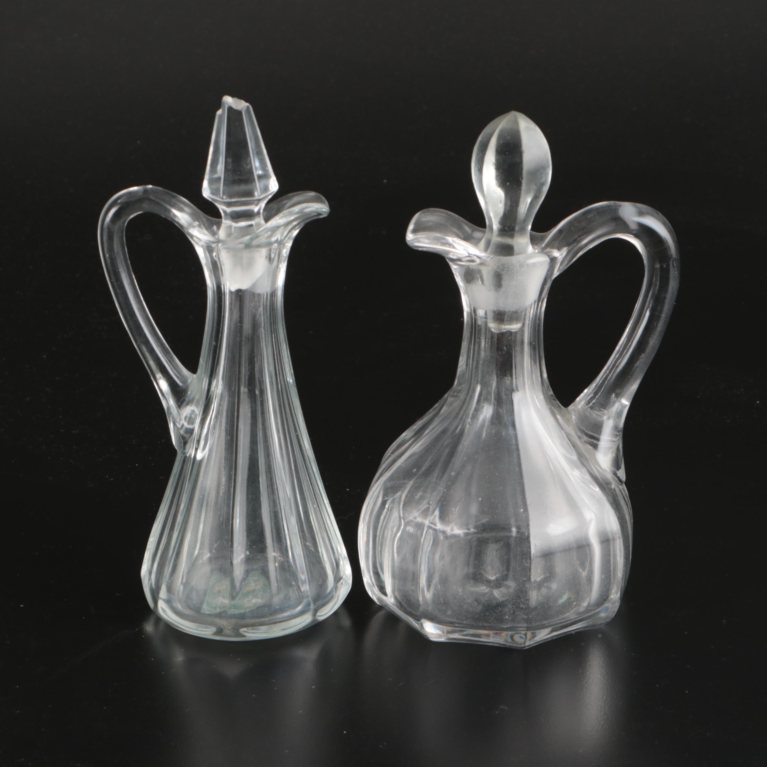 Heisey Creamers and Cruets with Other Glass Tableware, 20th Century