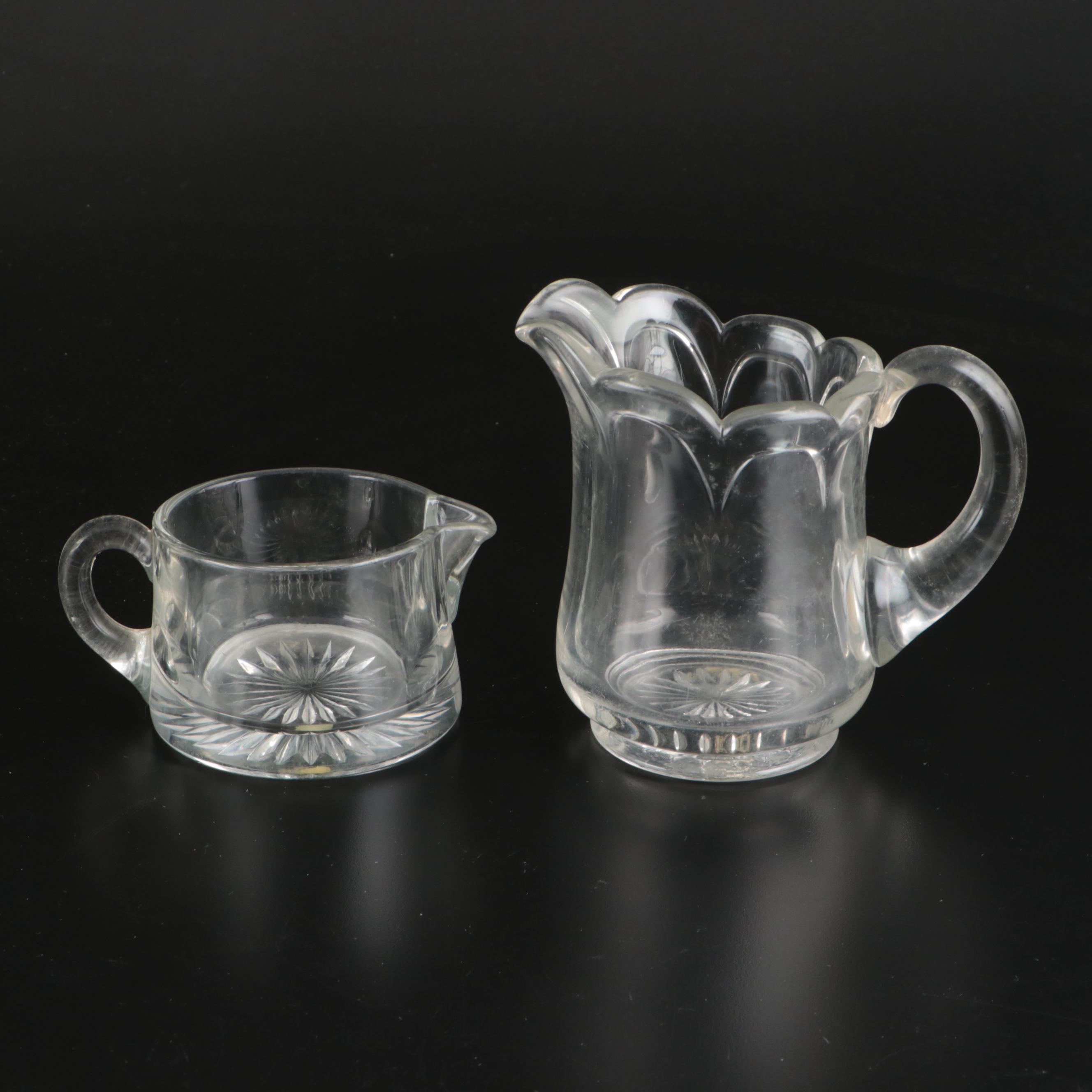 Heisey Creamers and Cruets with Other Glass Tableware, 20th Century