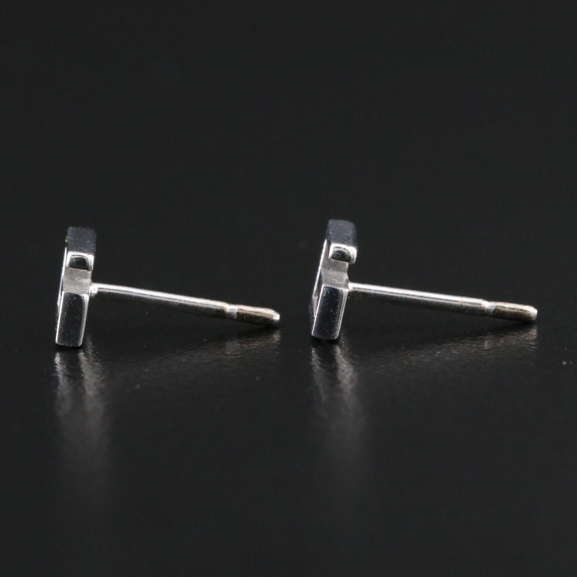 Gucci 18K Square Logo Stud Earrings