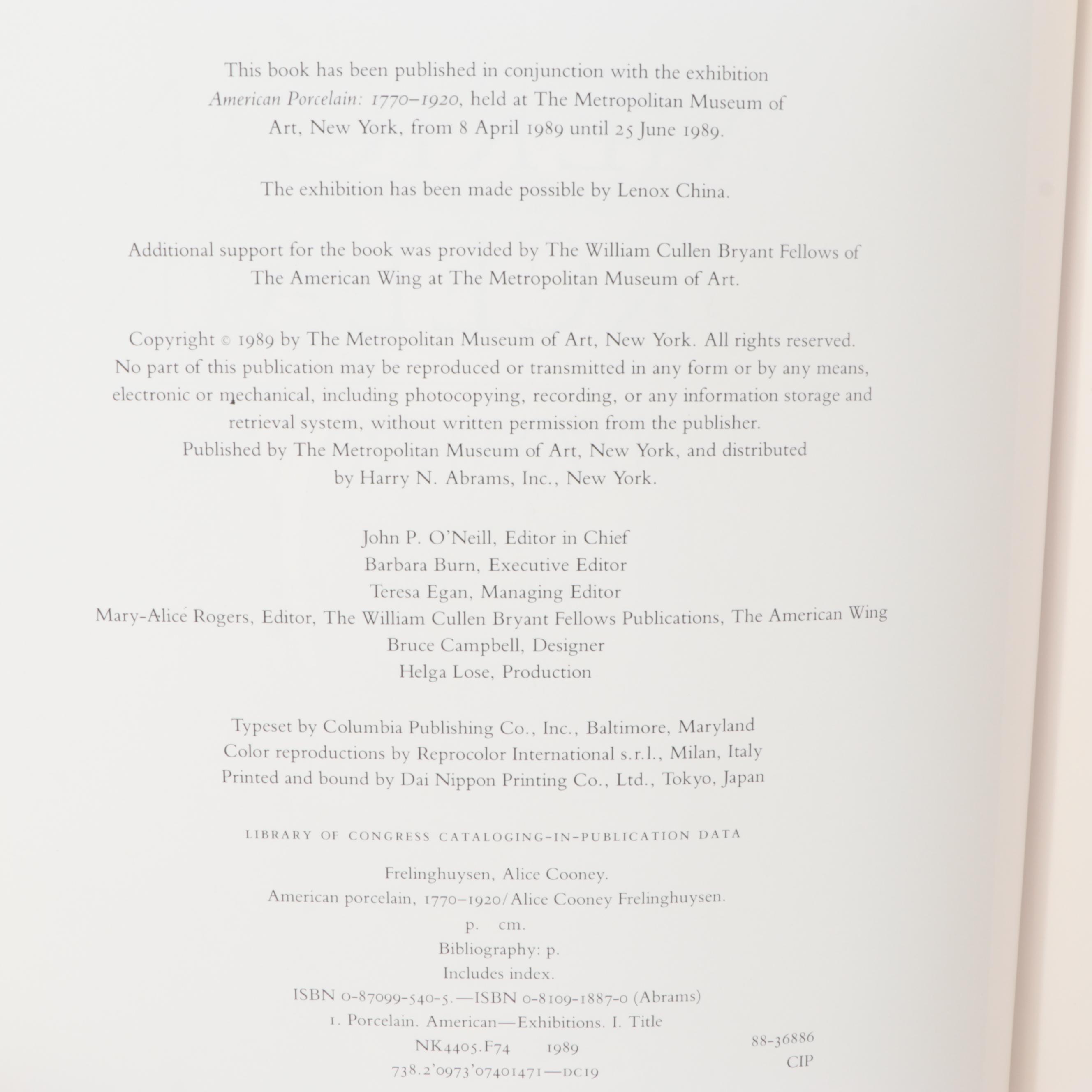 "George Washington's Chinaware" by Susan Detweiler and More Reference Books