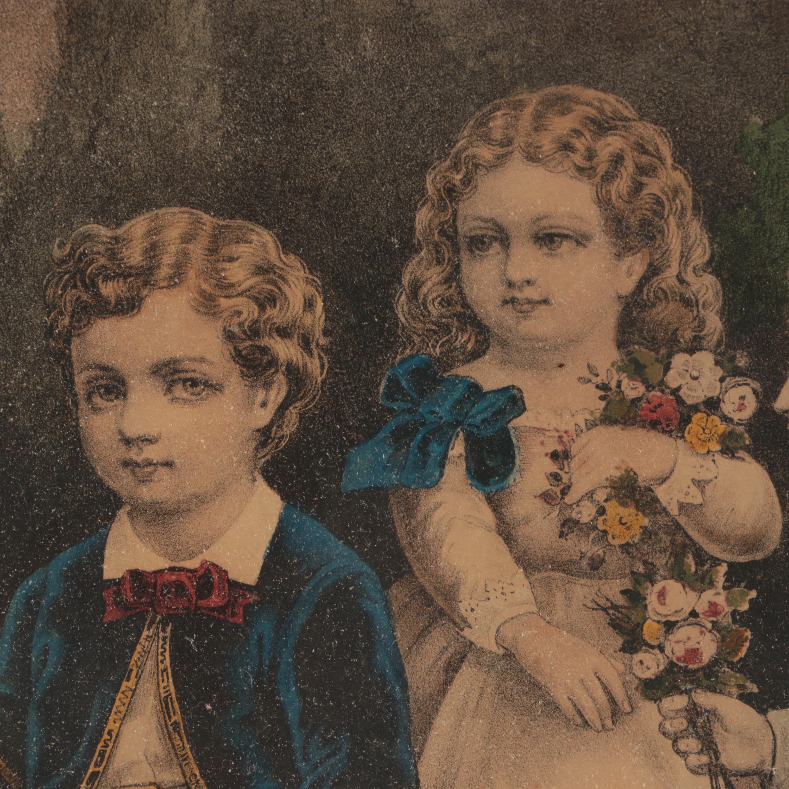 Currier & Ives Lithograph "The Little Beauty," 1872