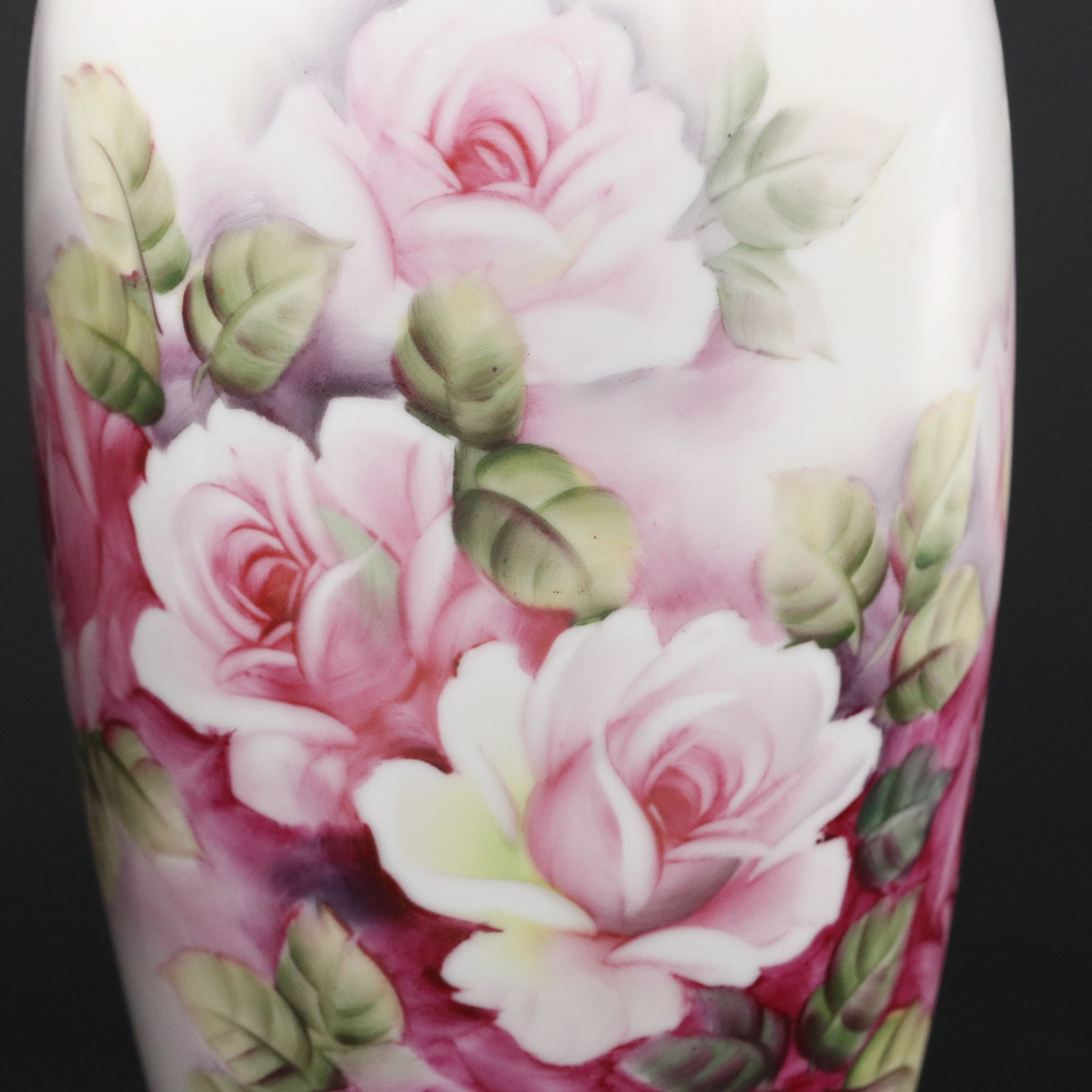 Ucagco Victorian Style Floral Porcelain Vases
