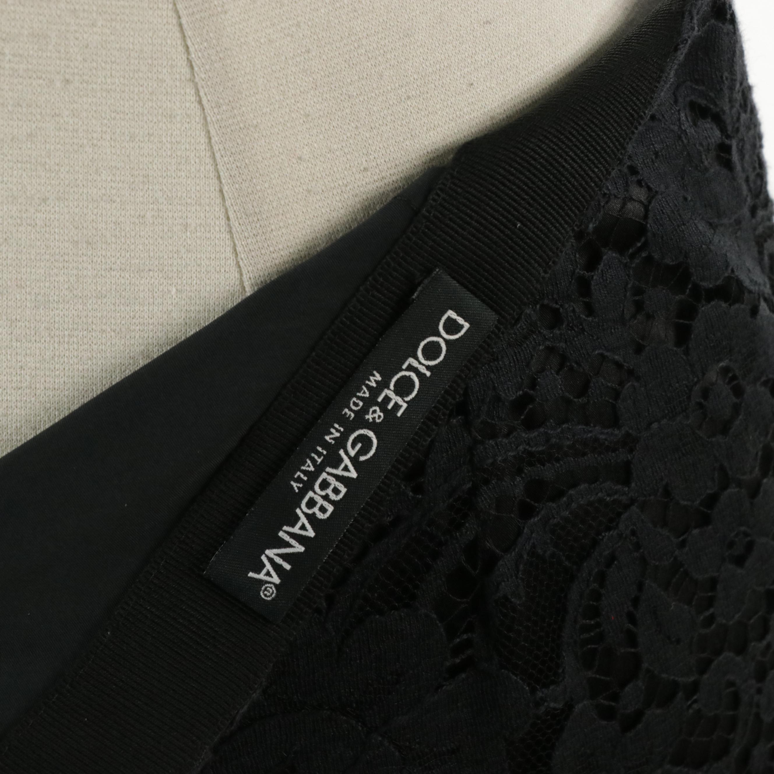 Dolce & Gabbana Cotton Lace Knee-Length Skirt