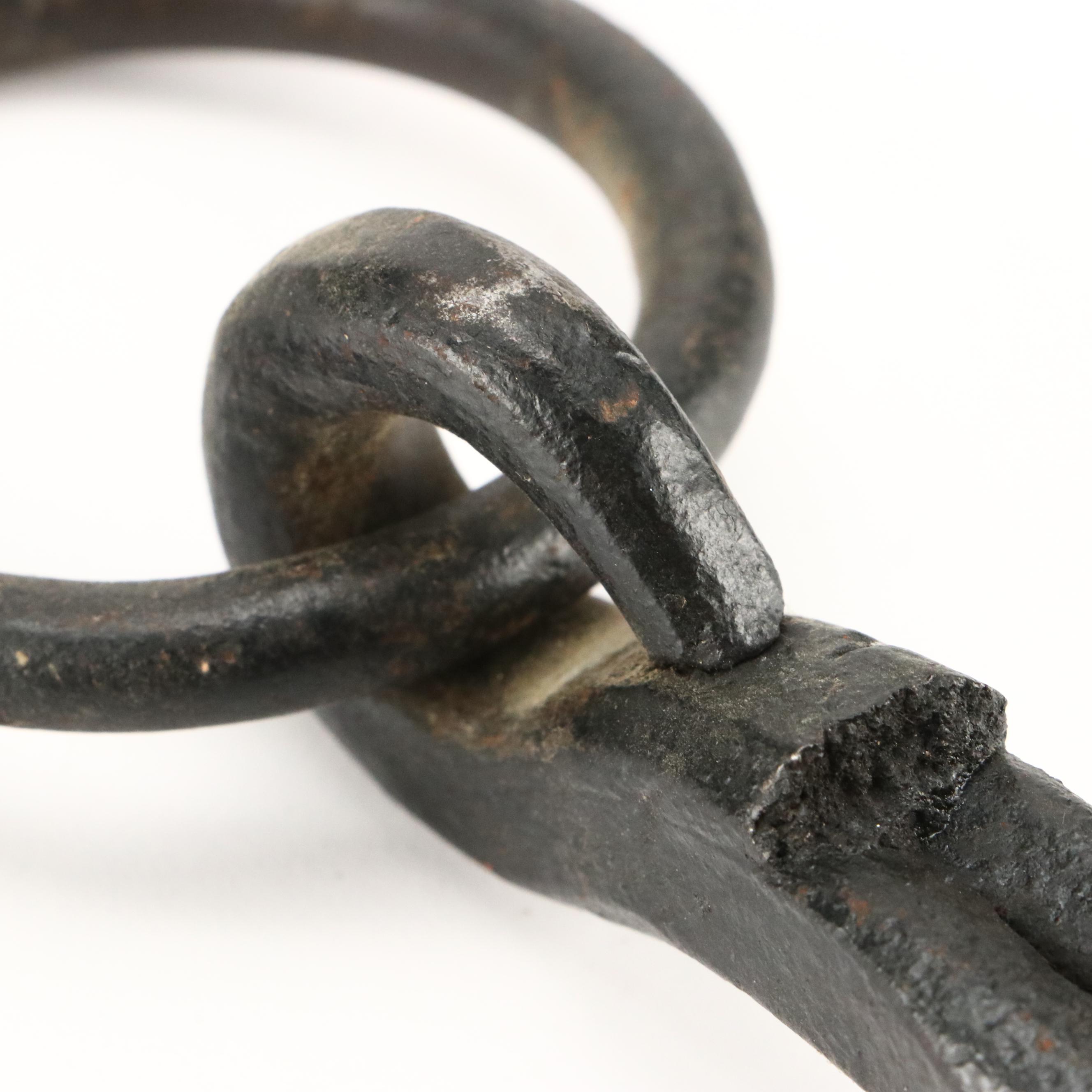 Primitive Wrought Iron Hanging Meat Hooks