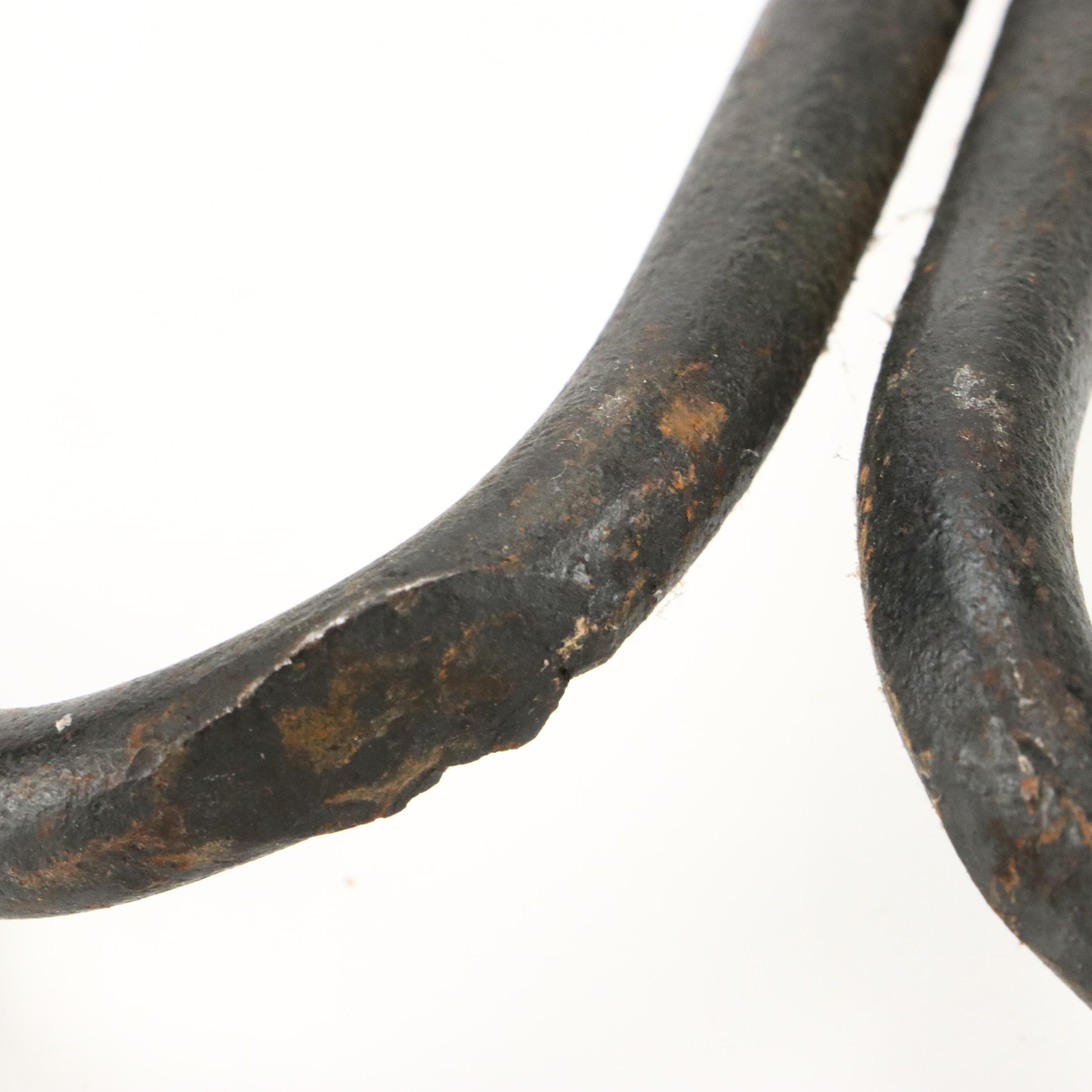 Primitive Wrought Iron Hanging Meat Hooks