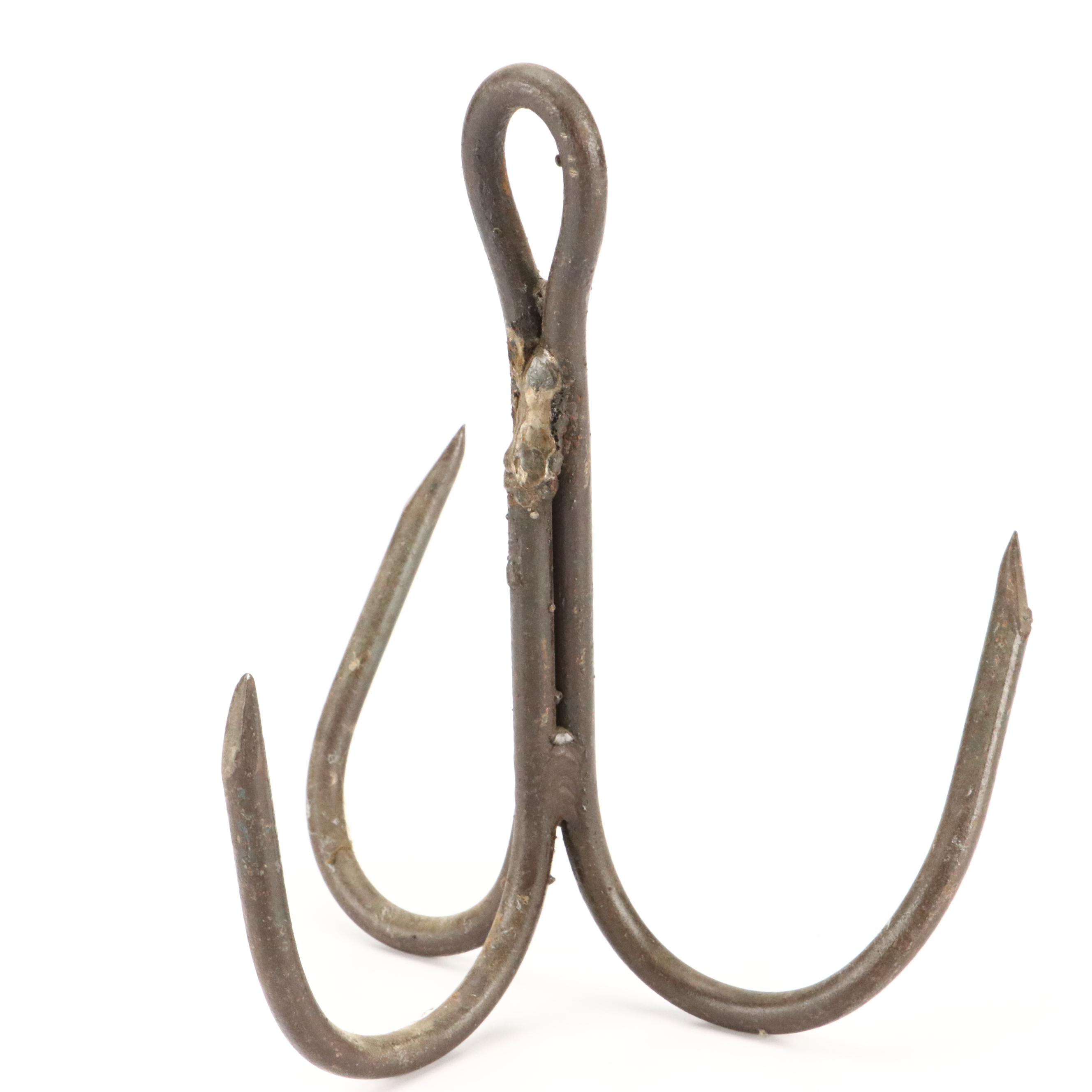 Primitive Wrought Iron Hanging Meat Hooks