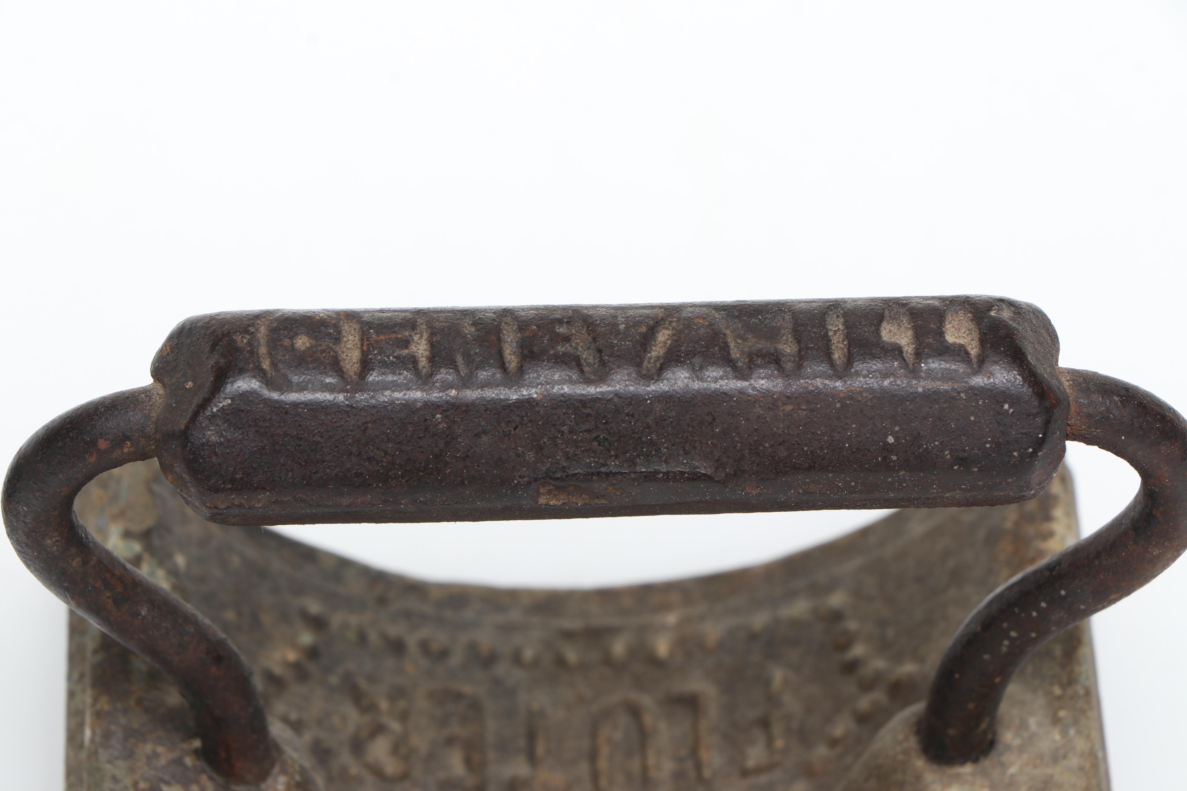 Vintage Sad Irons with Geneva Hand Fluter and Trivets