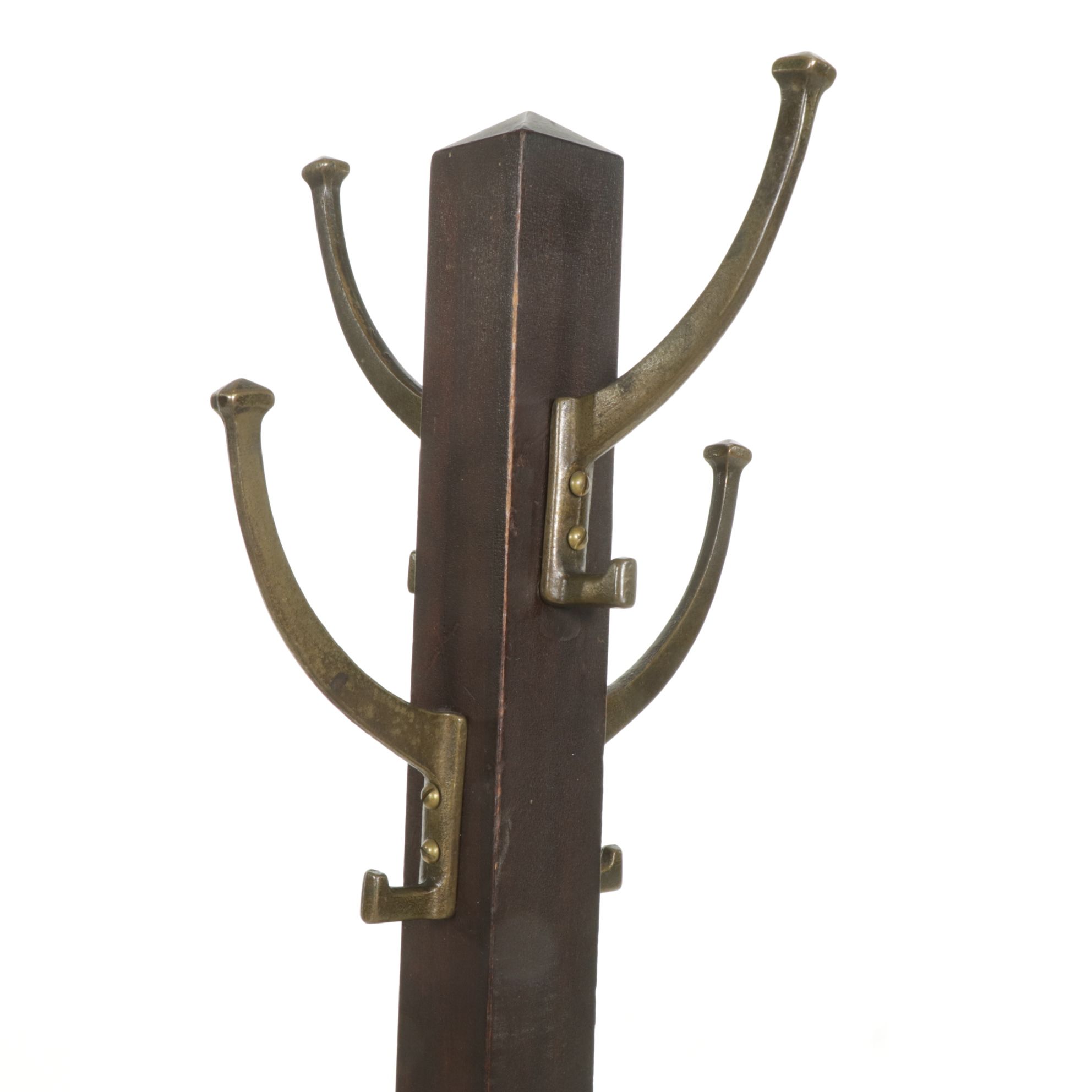 Craftsman Style Oak Wood Hall Tree, Early to Mid 20th C.