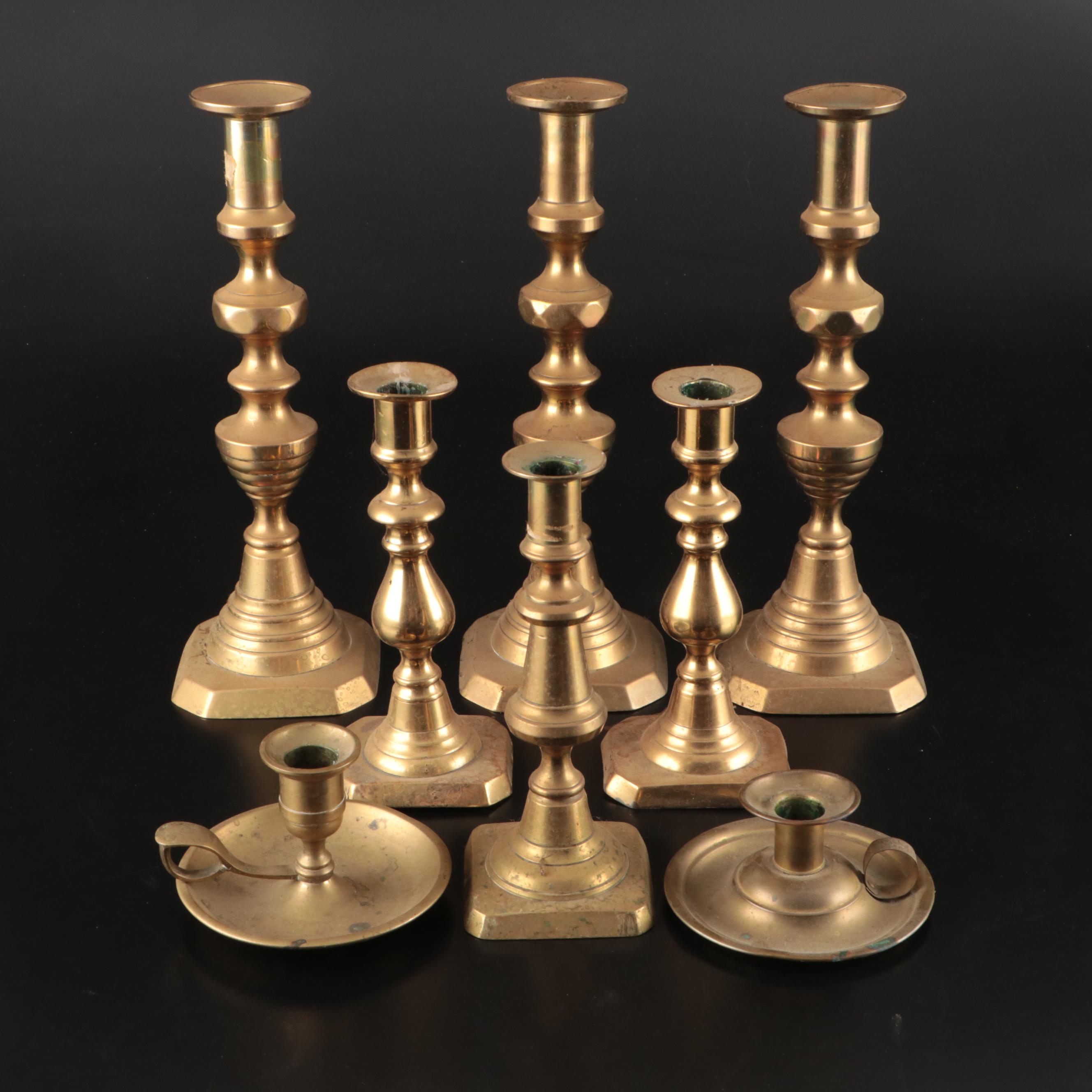 Brass Candle Holders and Chambersticks