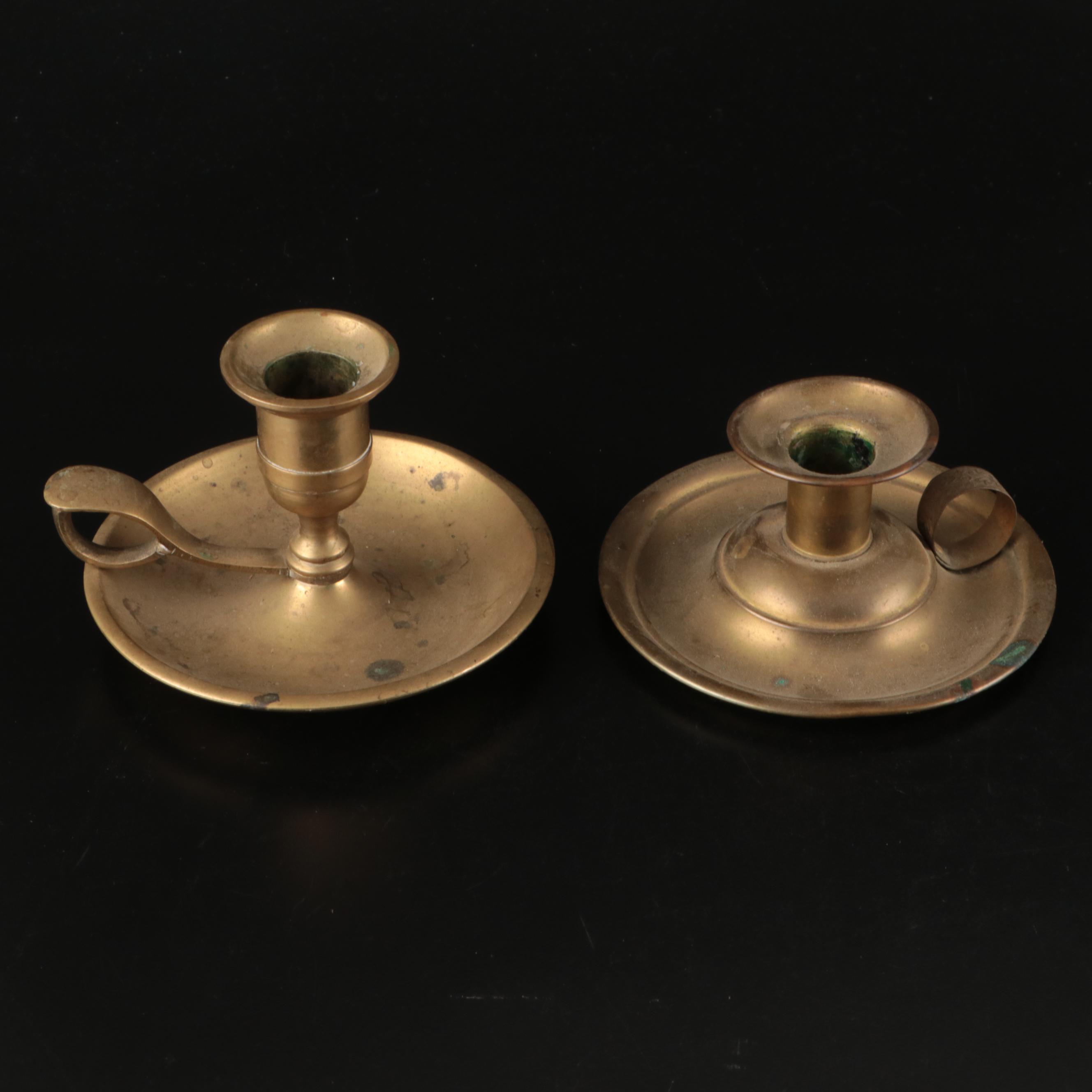 Brass Candle Holders and Chambersticks