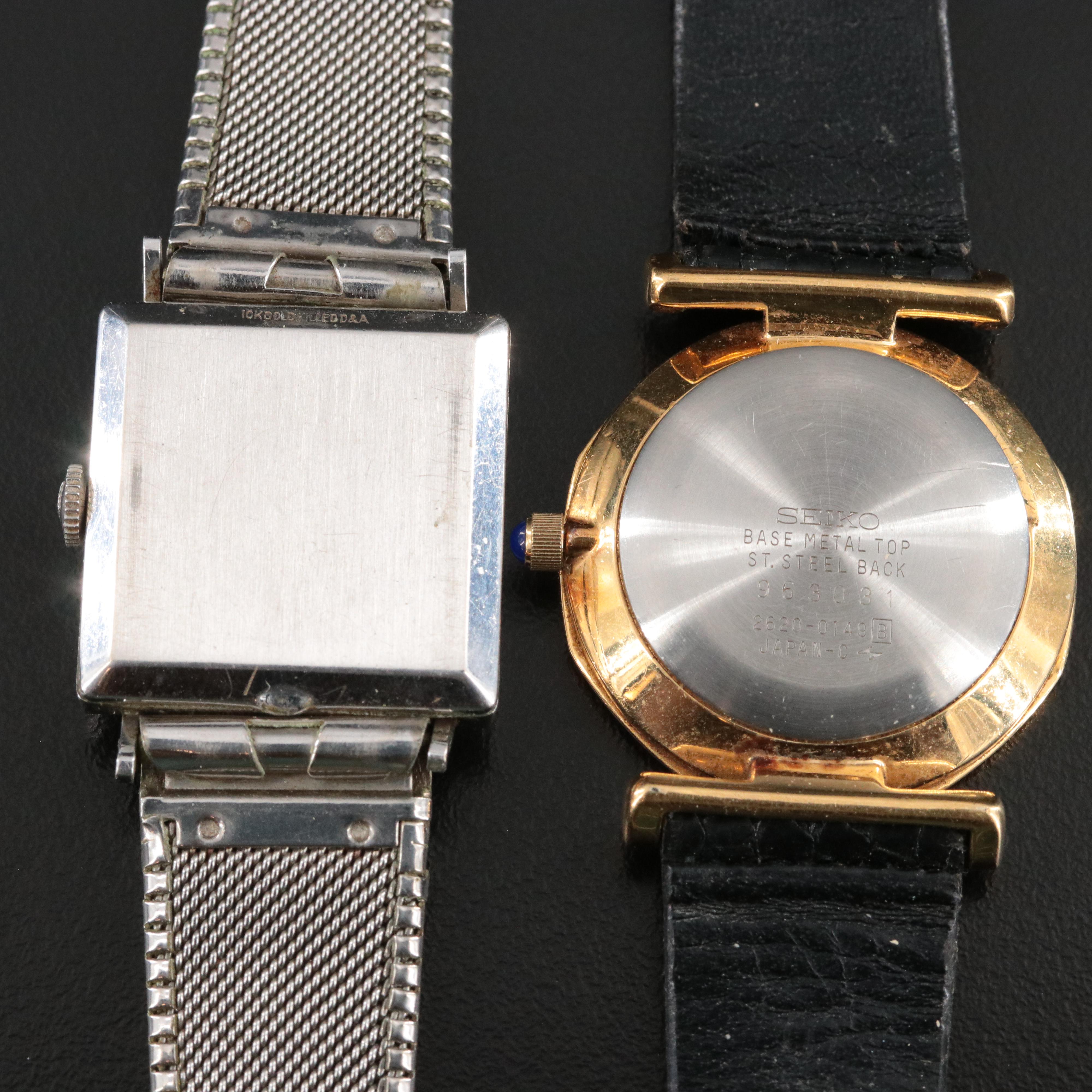 Longines and Seiko Quartz and Stem Wind Watches