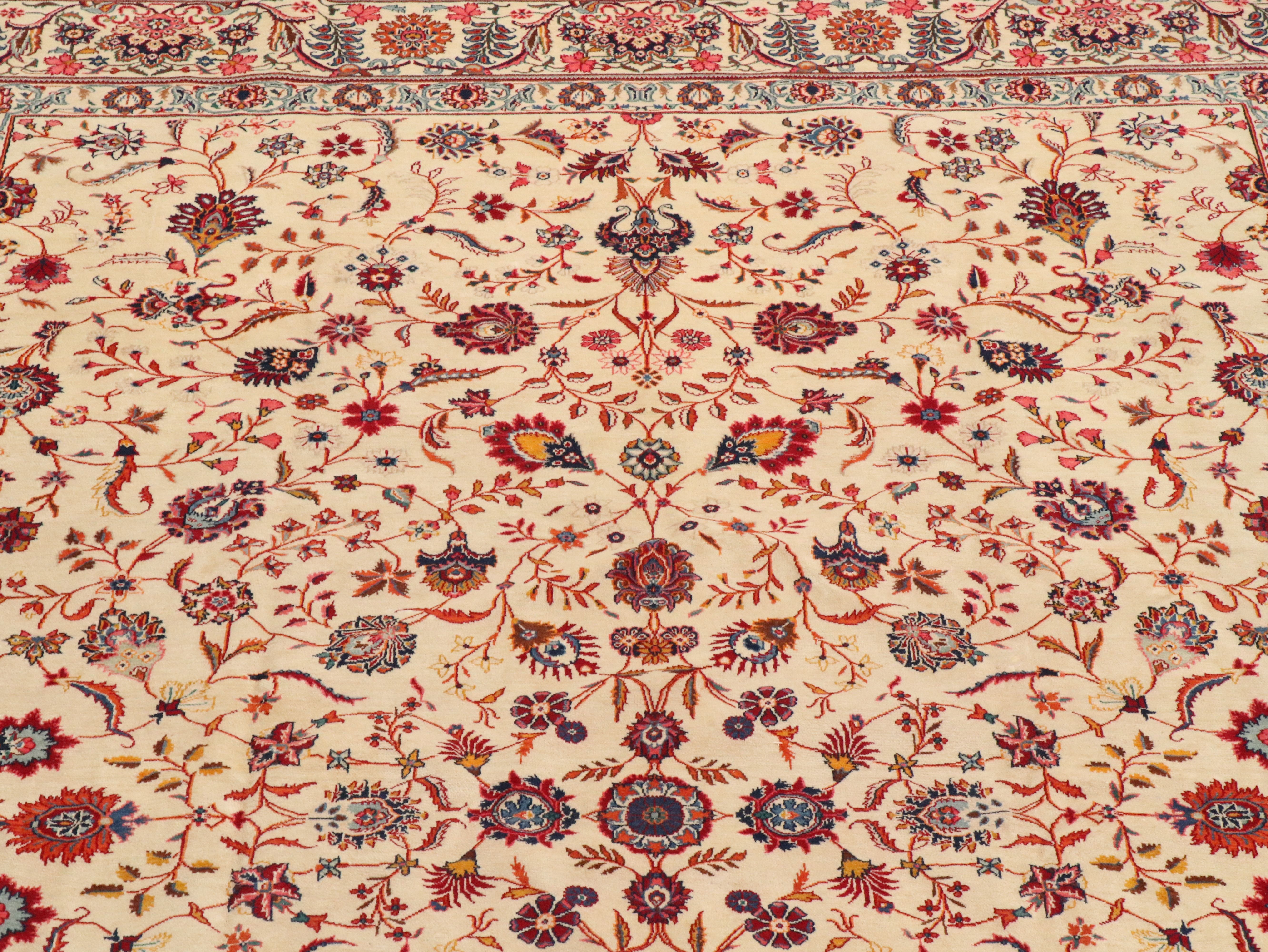 10'3 x 16'1 Hand-Knotted Indian Agra Room-Sized Rug