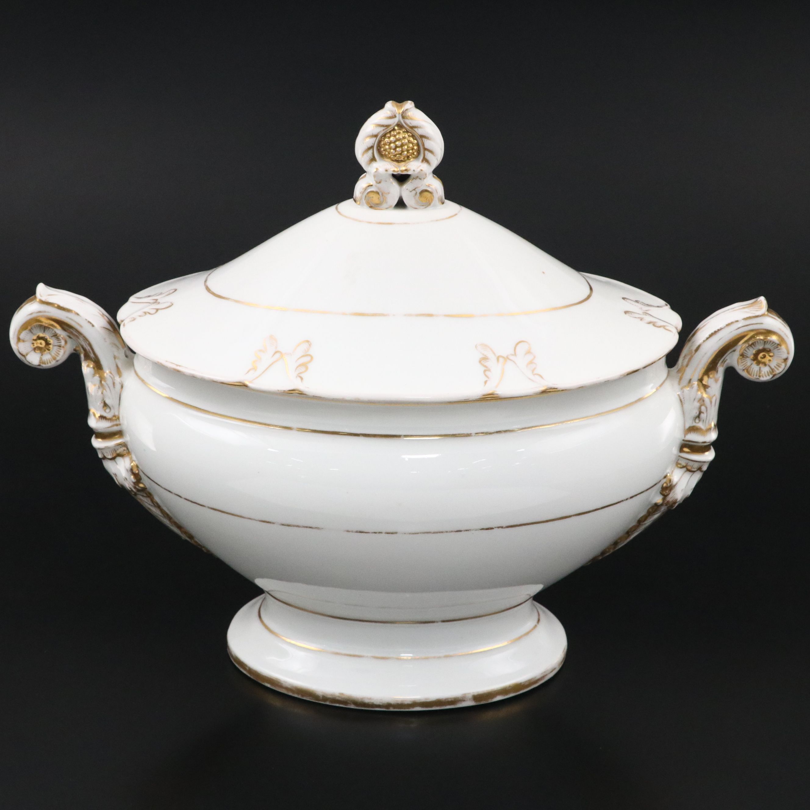 Porcelain with Gold Gilt Accents Soup Tureen