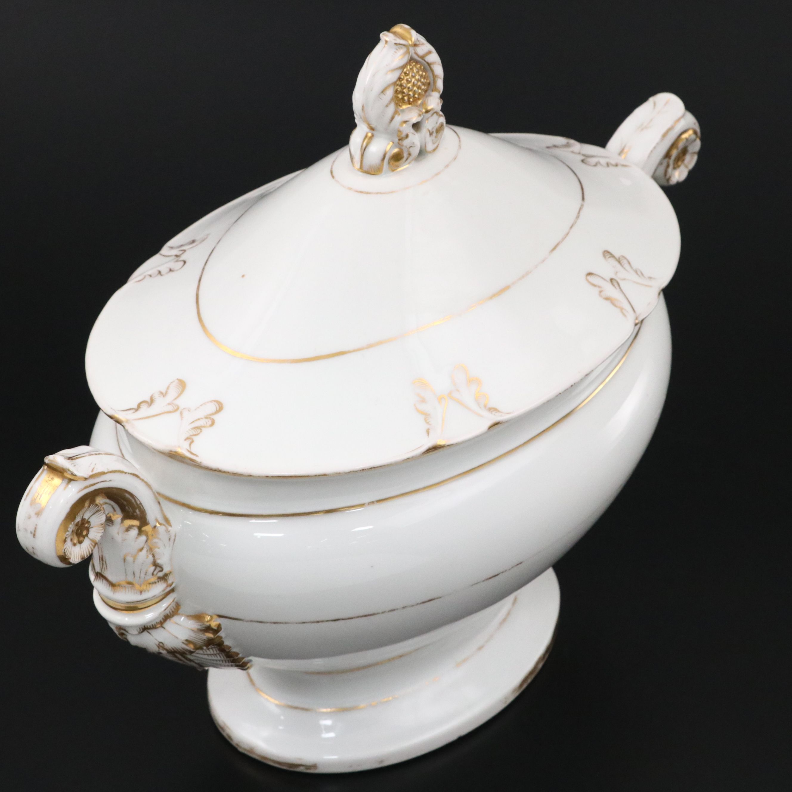 Porcelain with Gold Gilt Accents Soup Tureen