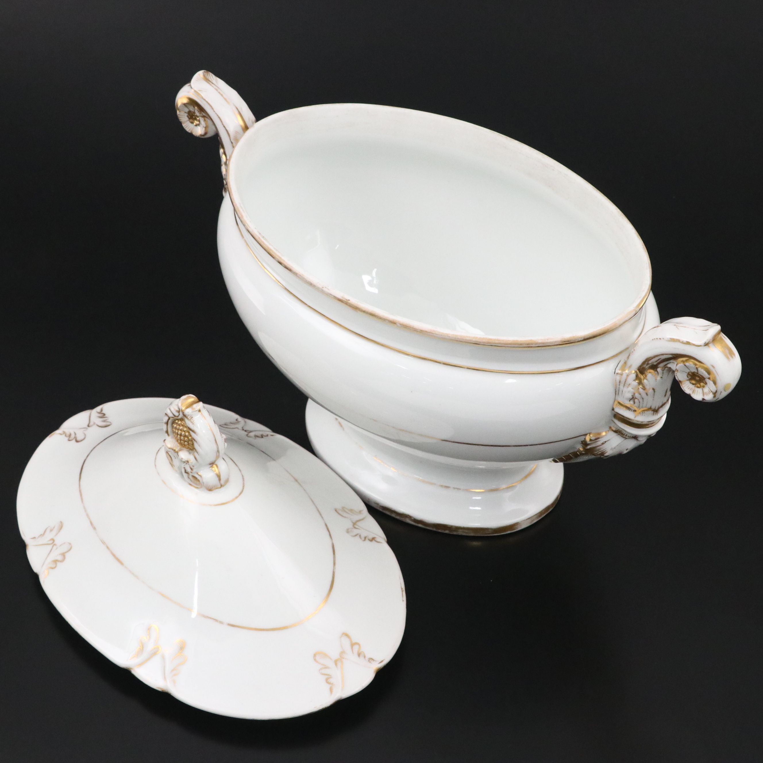 Porcelain with Gold Gilt Accents Soup Tureen