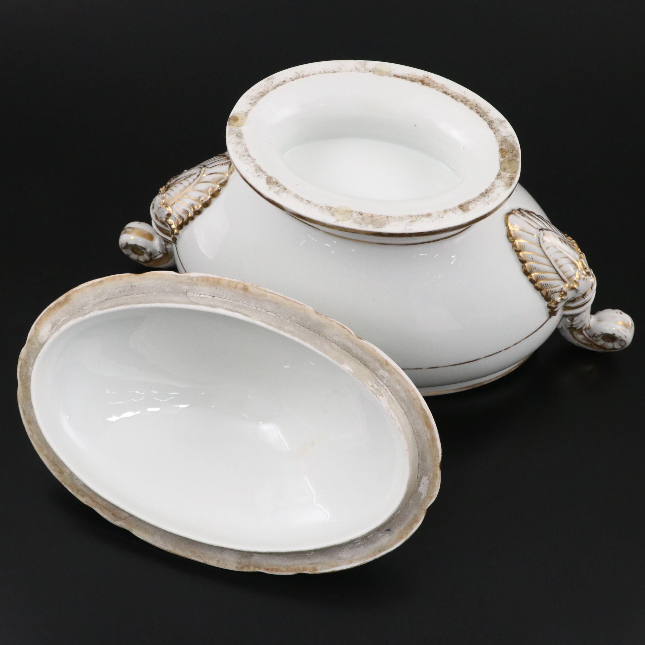 Porcelain with Gold Gilt Accents Soup Tureen