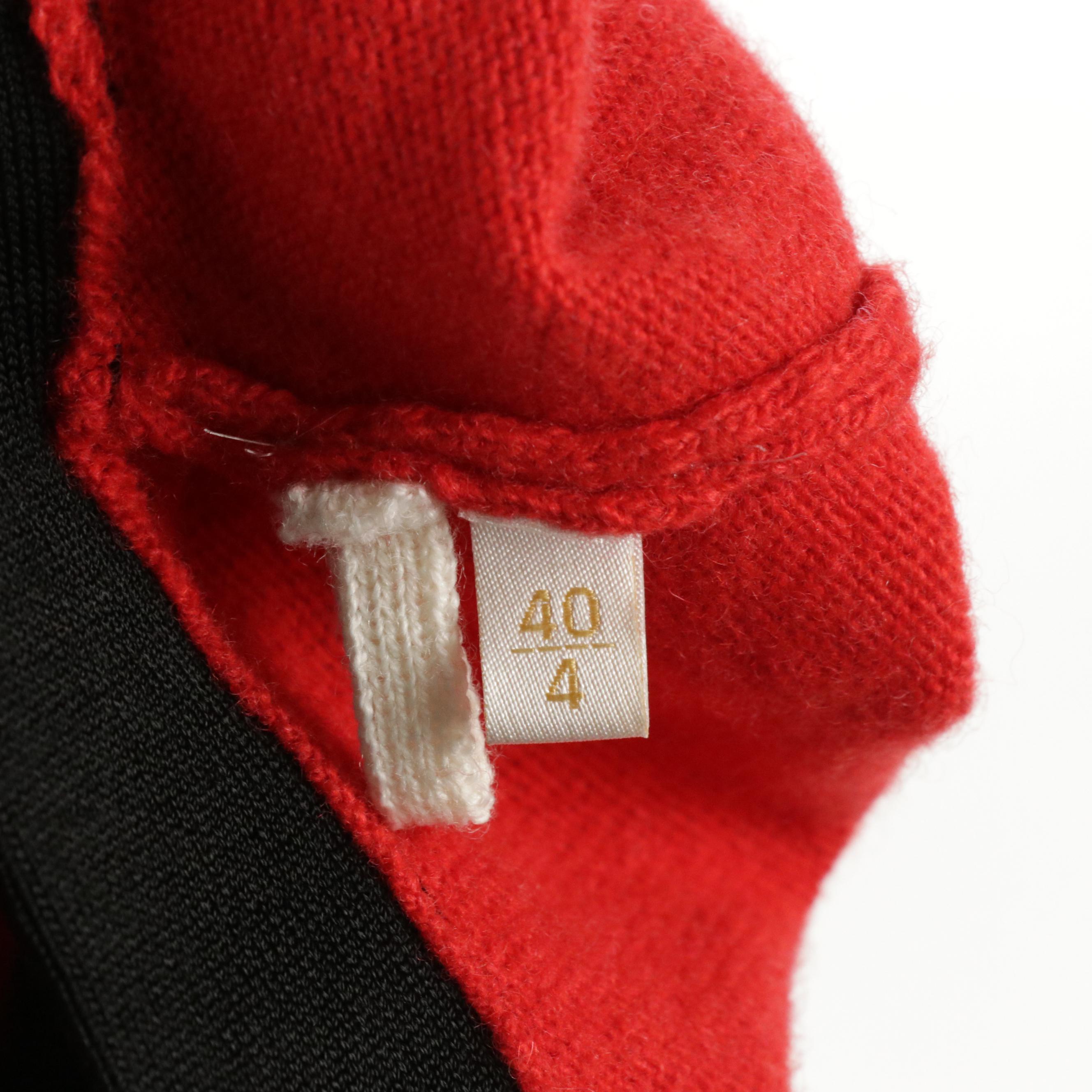 Valentino Roma Red and Black Cashmere Blend Tank Top
