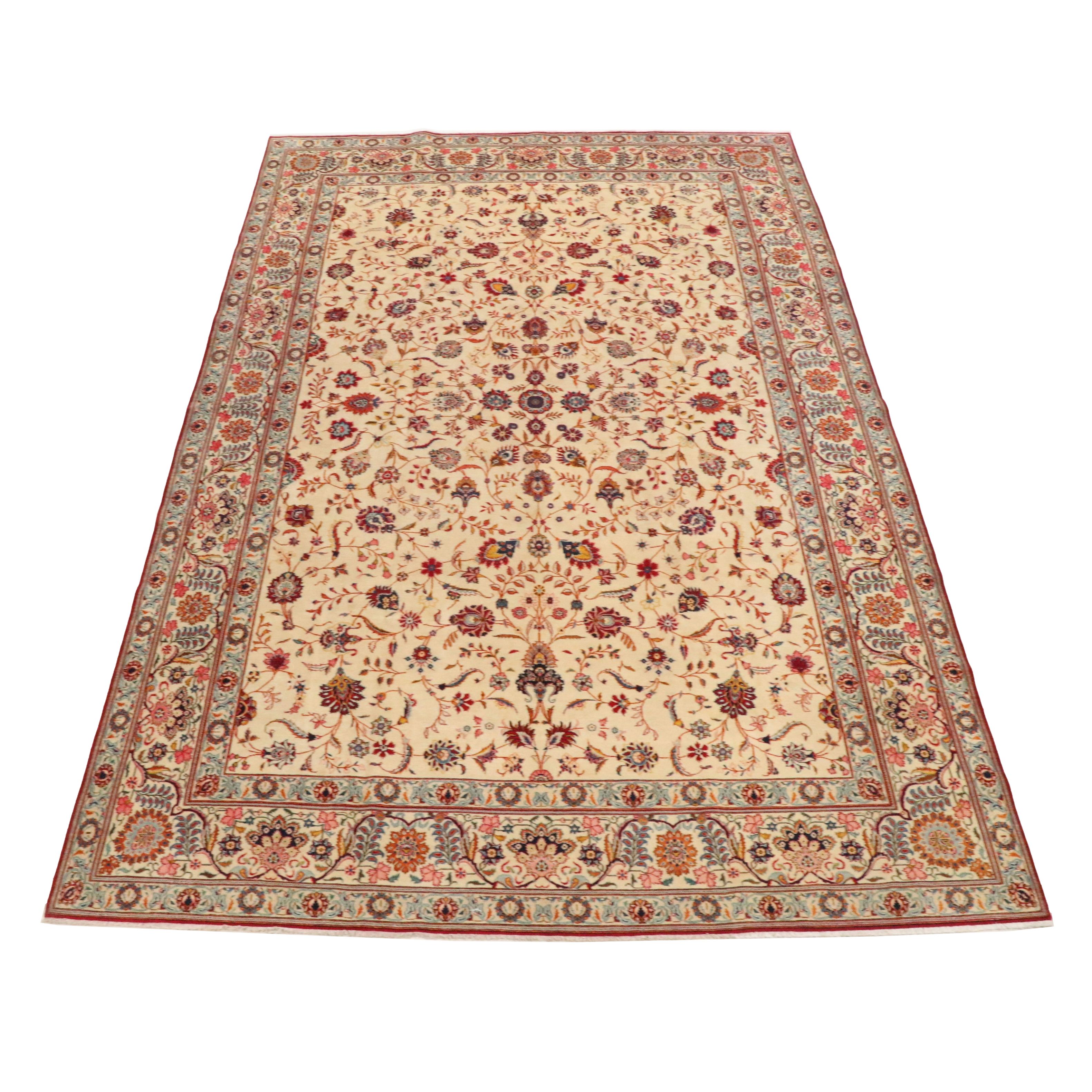 10'3 x 16'1 Hand-Knotted Indian Agra Room-Sized Rug