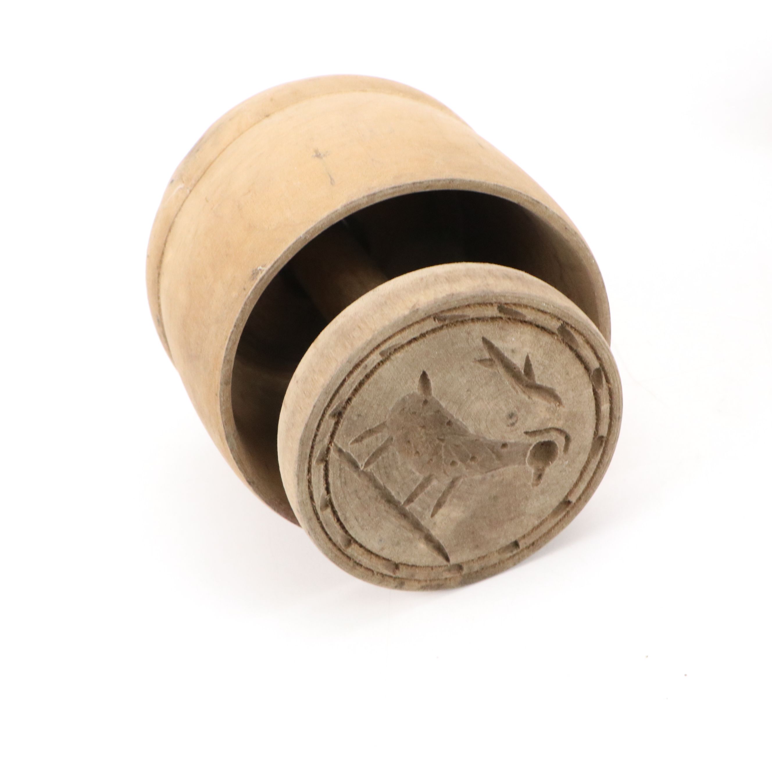 Primitive Style Carved Wood Butter Molds