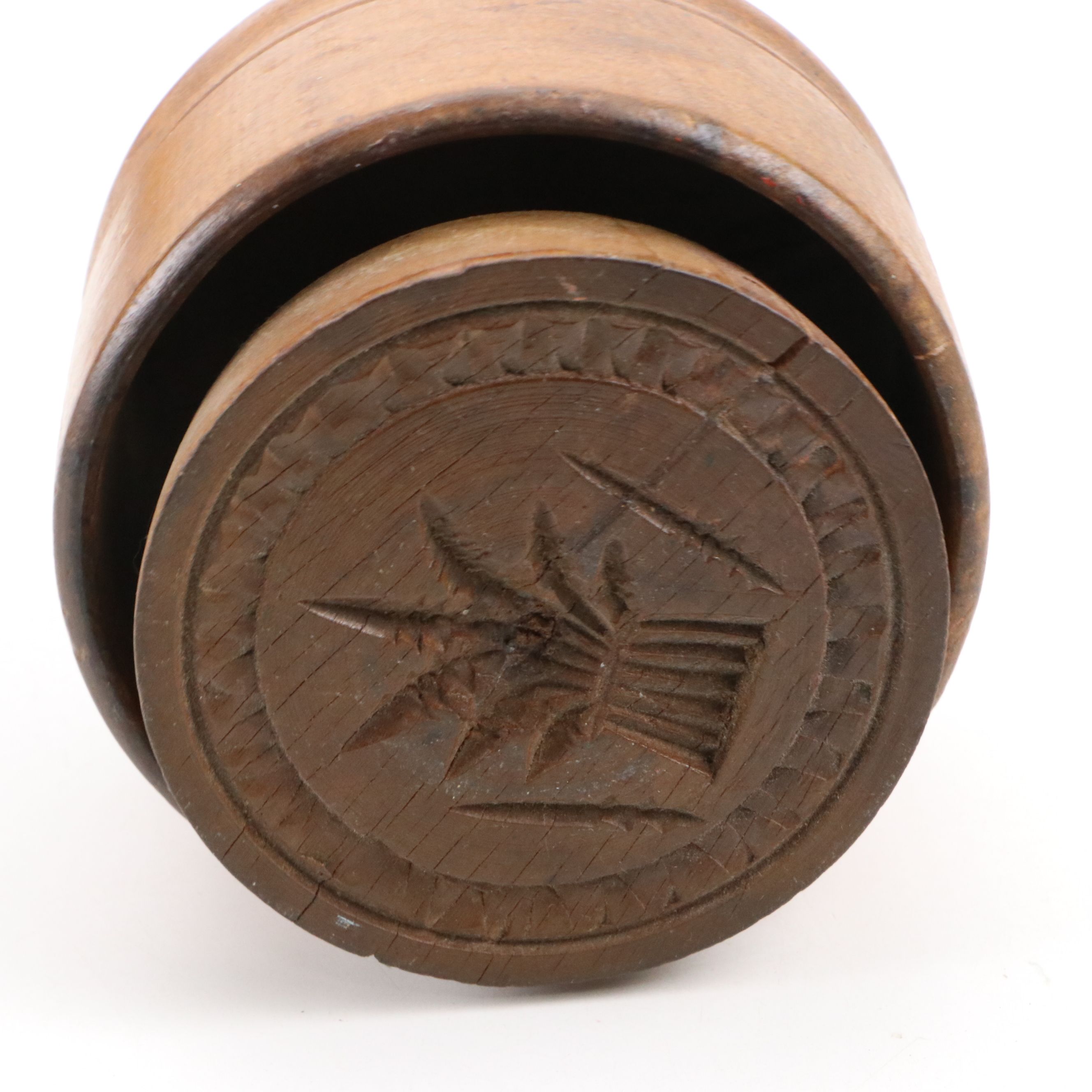 Primitive Style Carved Wood Butter Molds