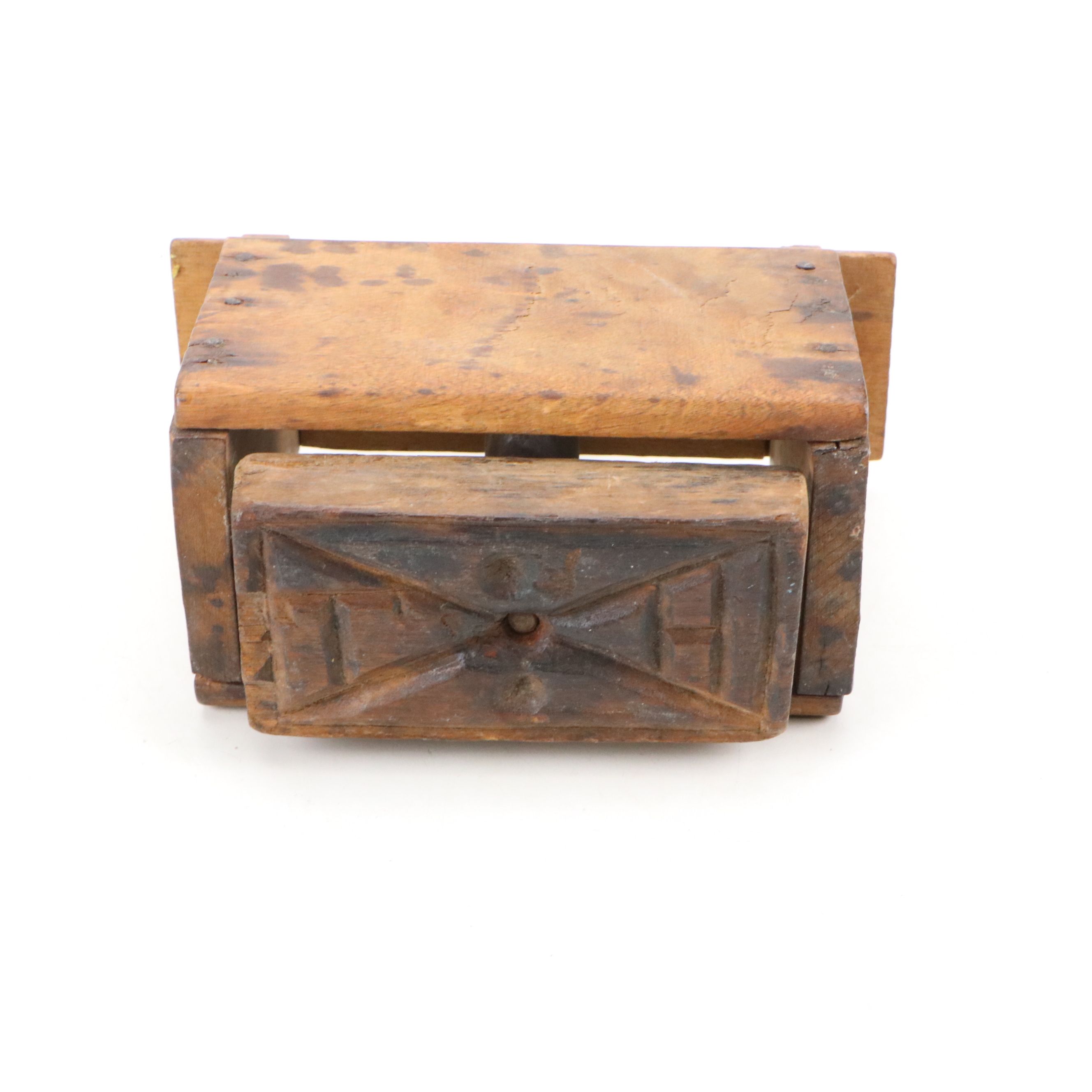 Primitive Style Carved Wood Butter Molds