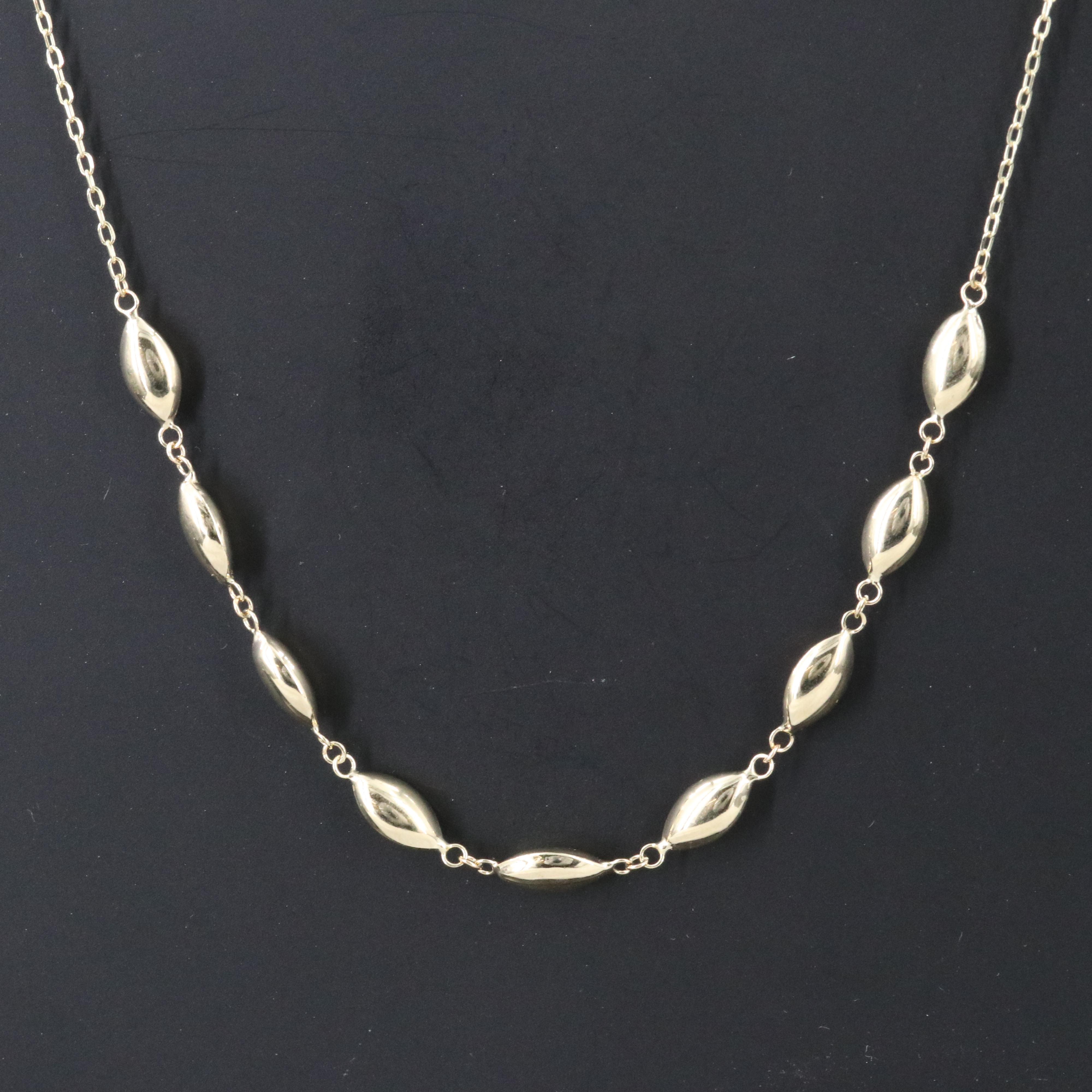 14K Marquise Link Necklace