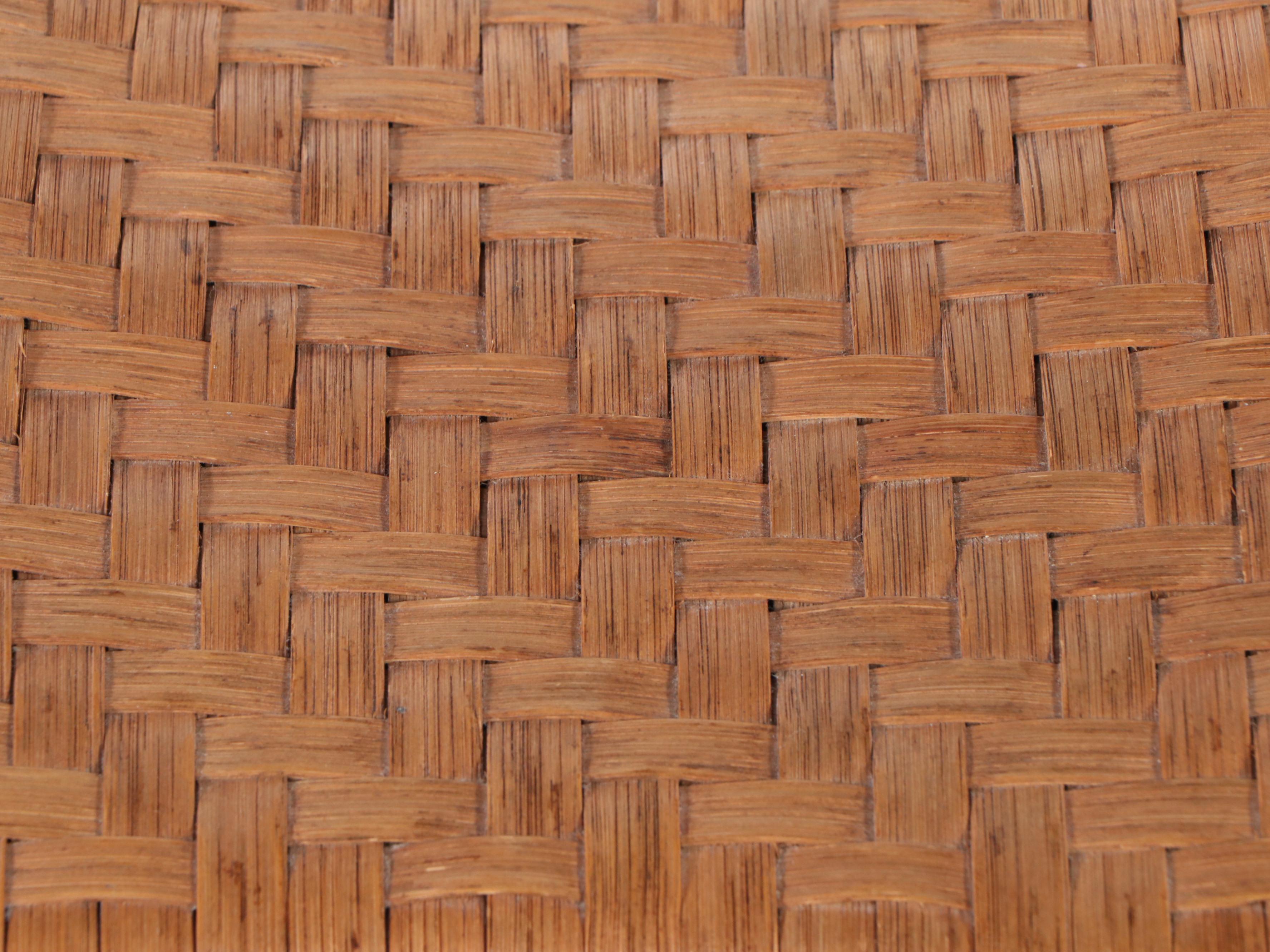 Pair of Ladder Back Wooden Side Chairs with Woven Seats