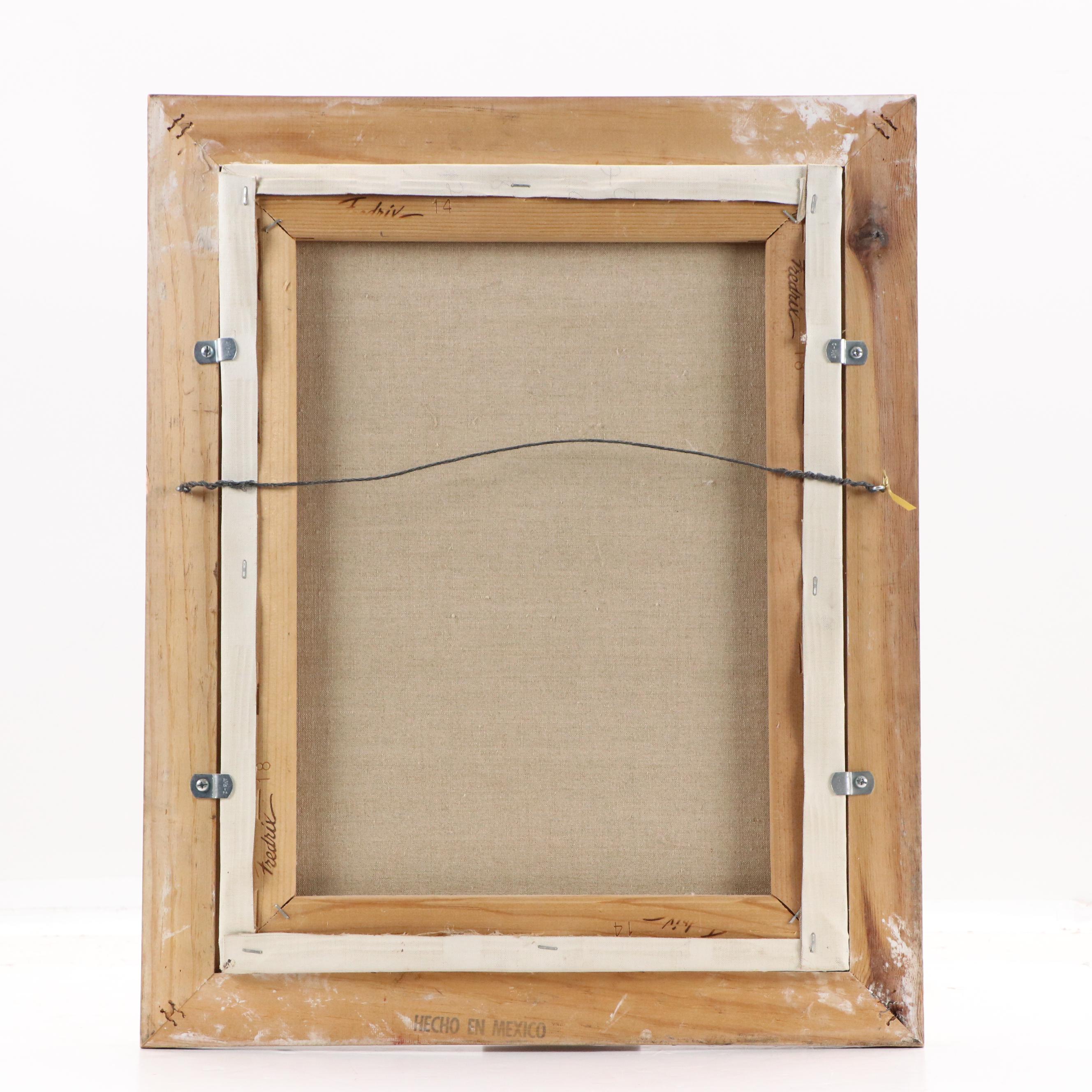 Landscape Oil Painting of Cow