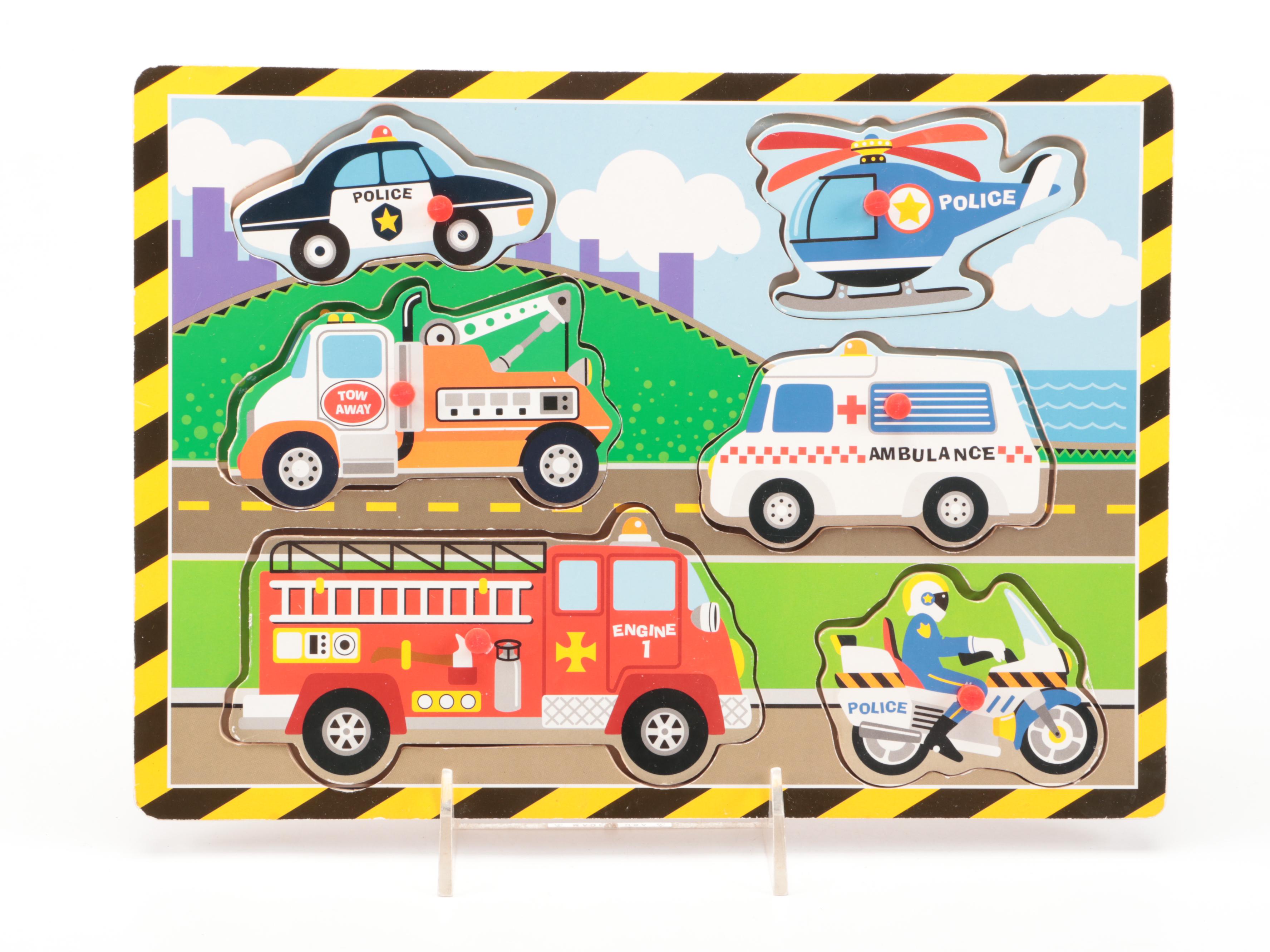 Melissa & Doug, Ravensburger, and Circo Wooden Block Children's Puzzles