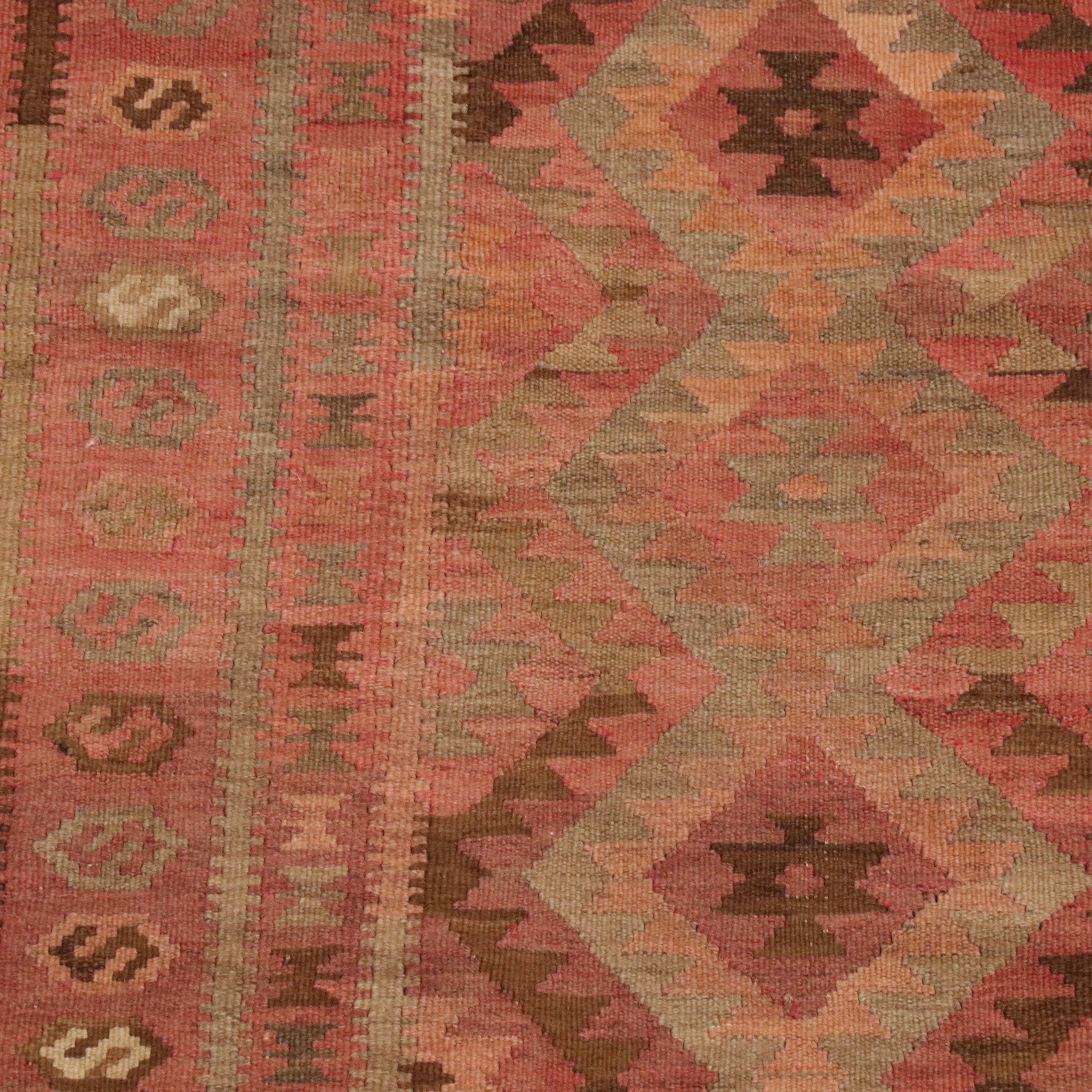 9' x 14'6 Handwoven Turkish Kilim Room-Sized Rug