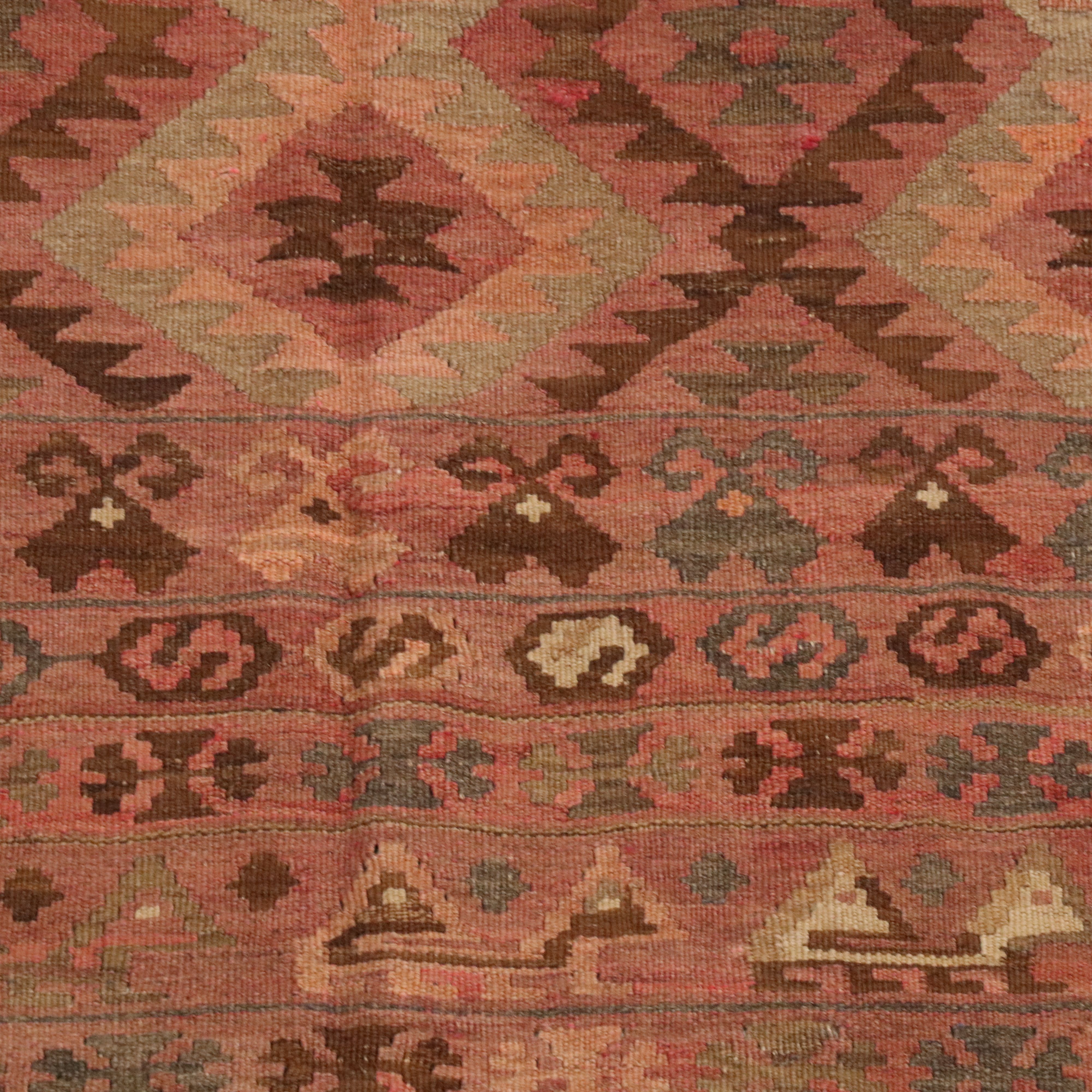 9' x 14'6 Handwoven Turkish Kilim Room-Sized Rug