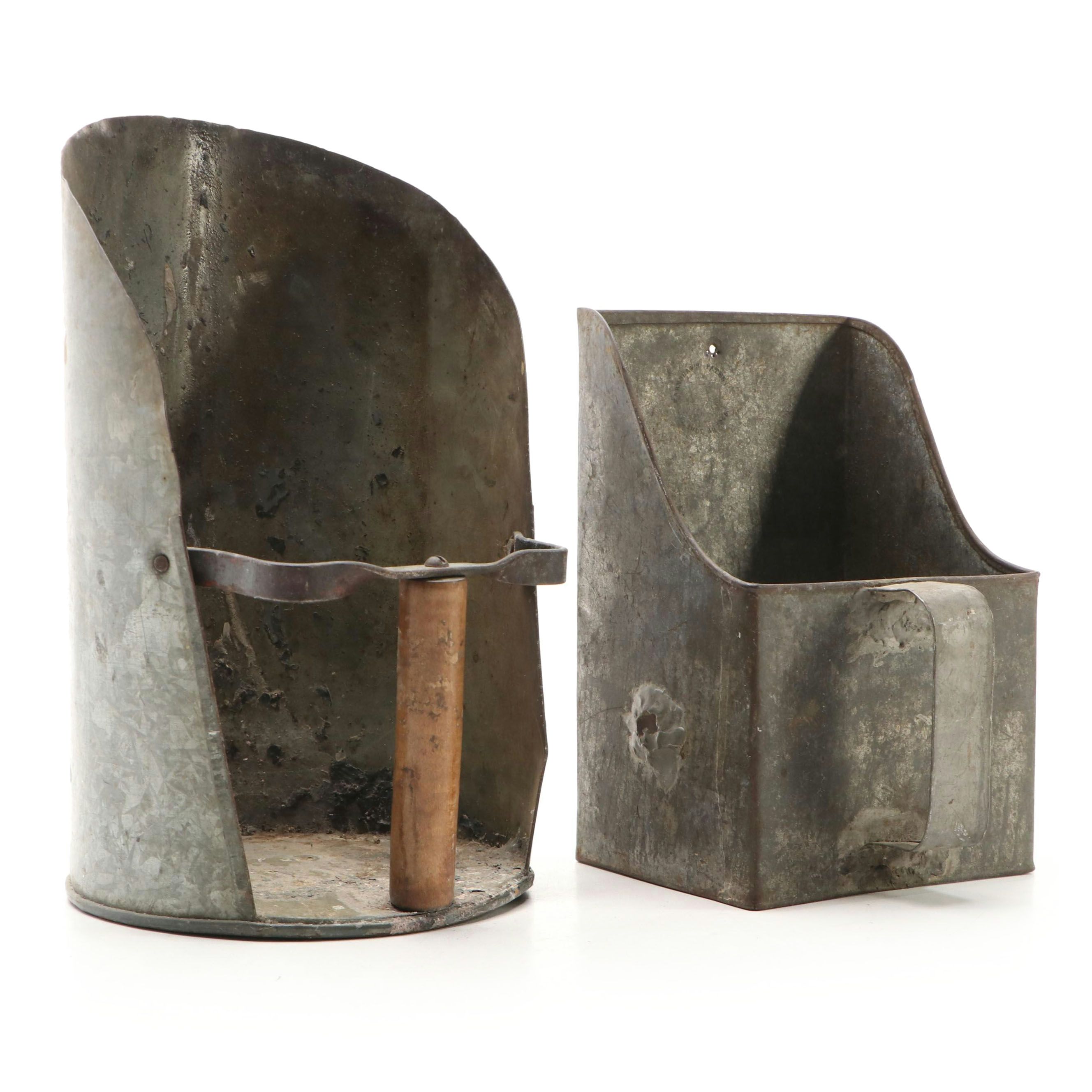 Box Shape and Cylindrical Metal Grain Scoops