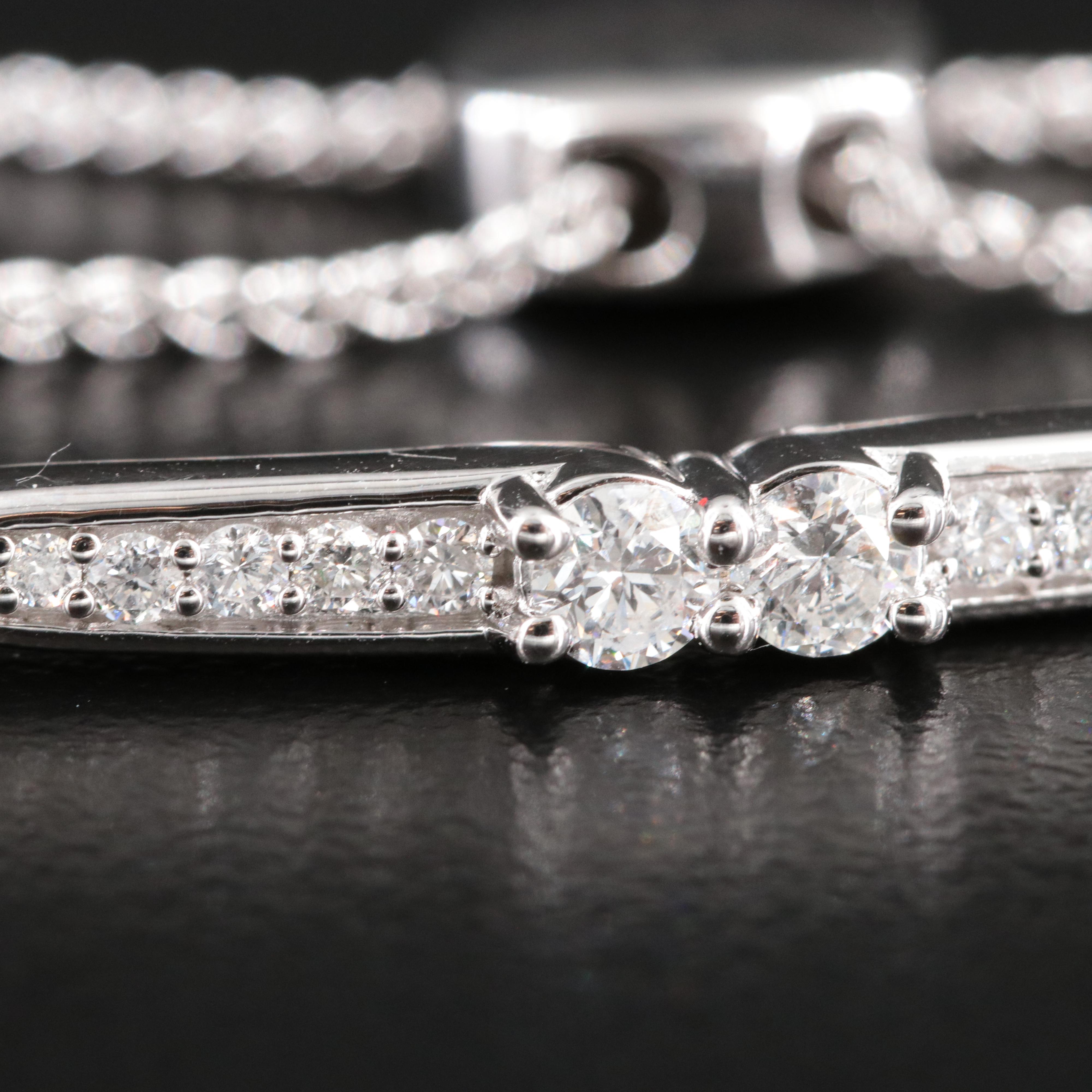 Sterling Diamond Bolo Bracelet