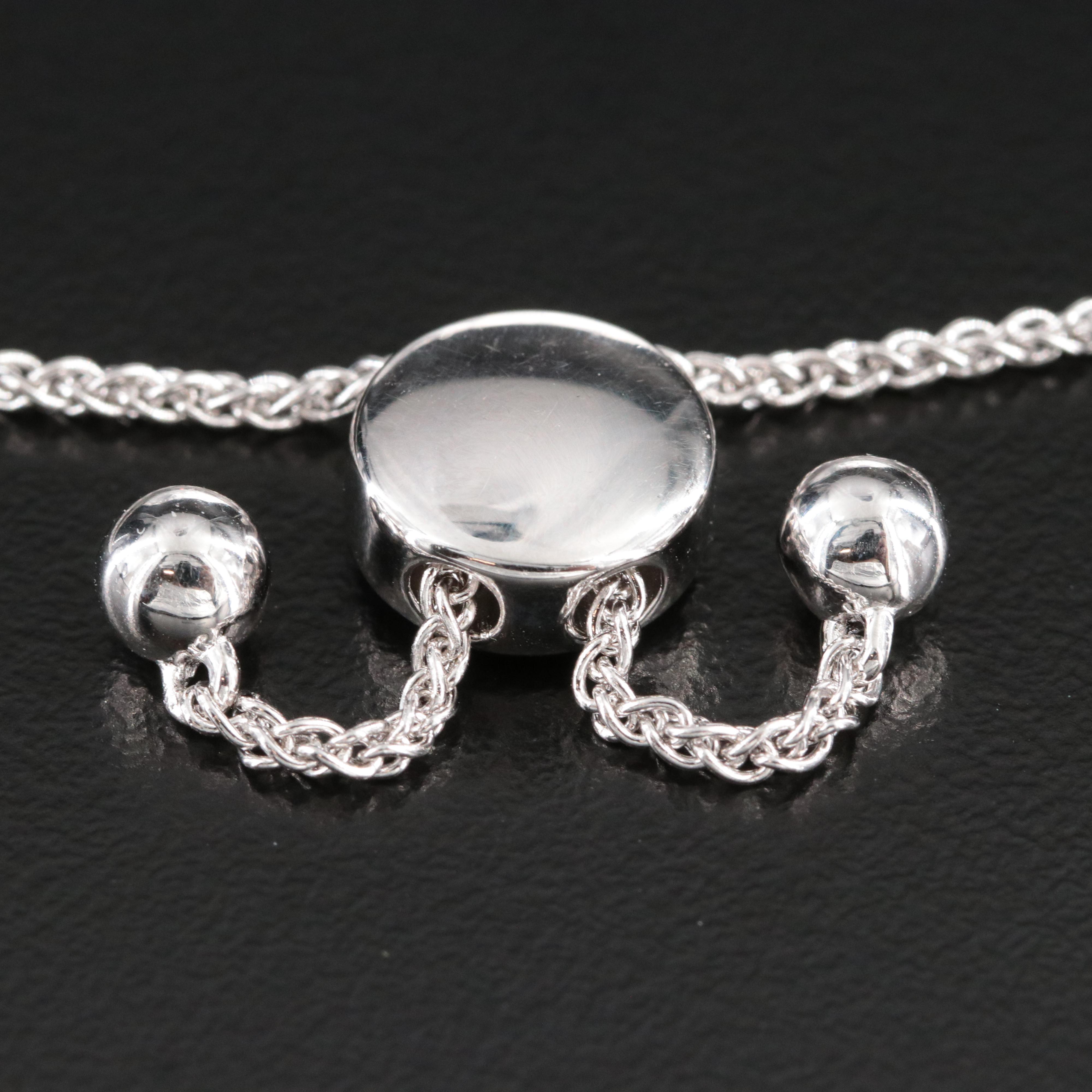 Sterling Diamond Bolo Bracelet