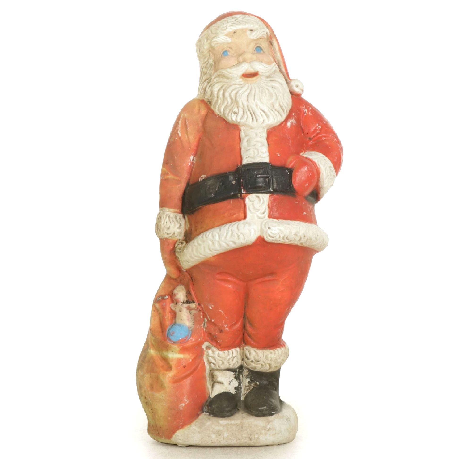 Painted Molded Plastic Santa Claus Christmas Lawn Decoration