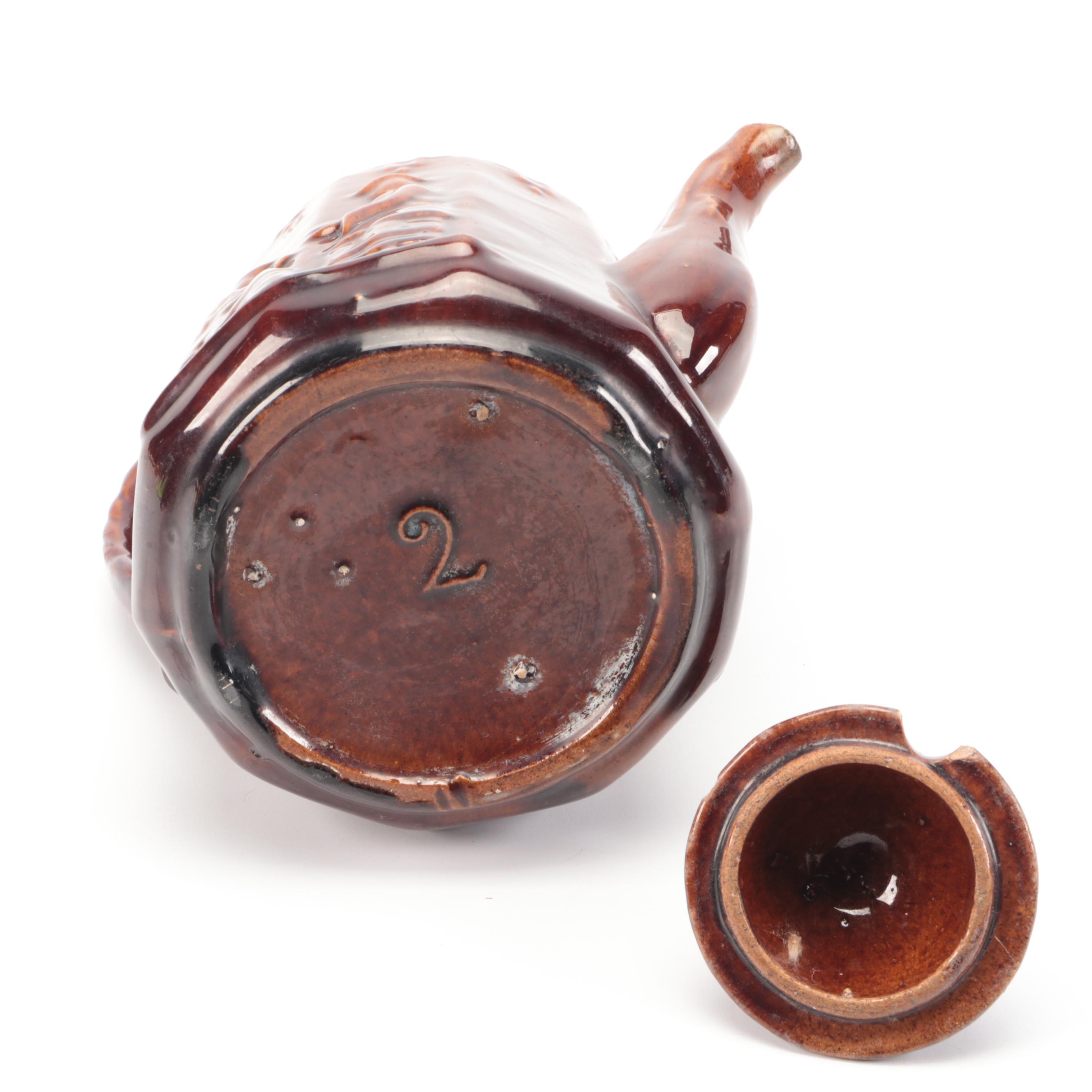 Rockingham Glaze "Rebecca at the Well" and Other Earthenware Teapots