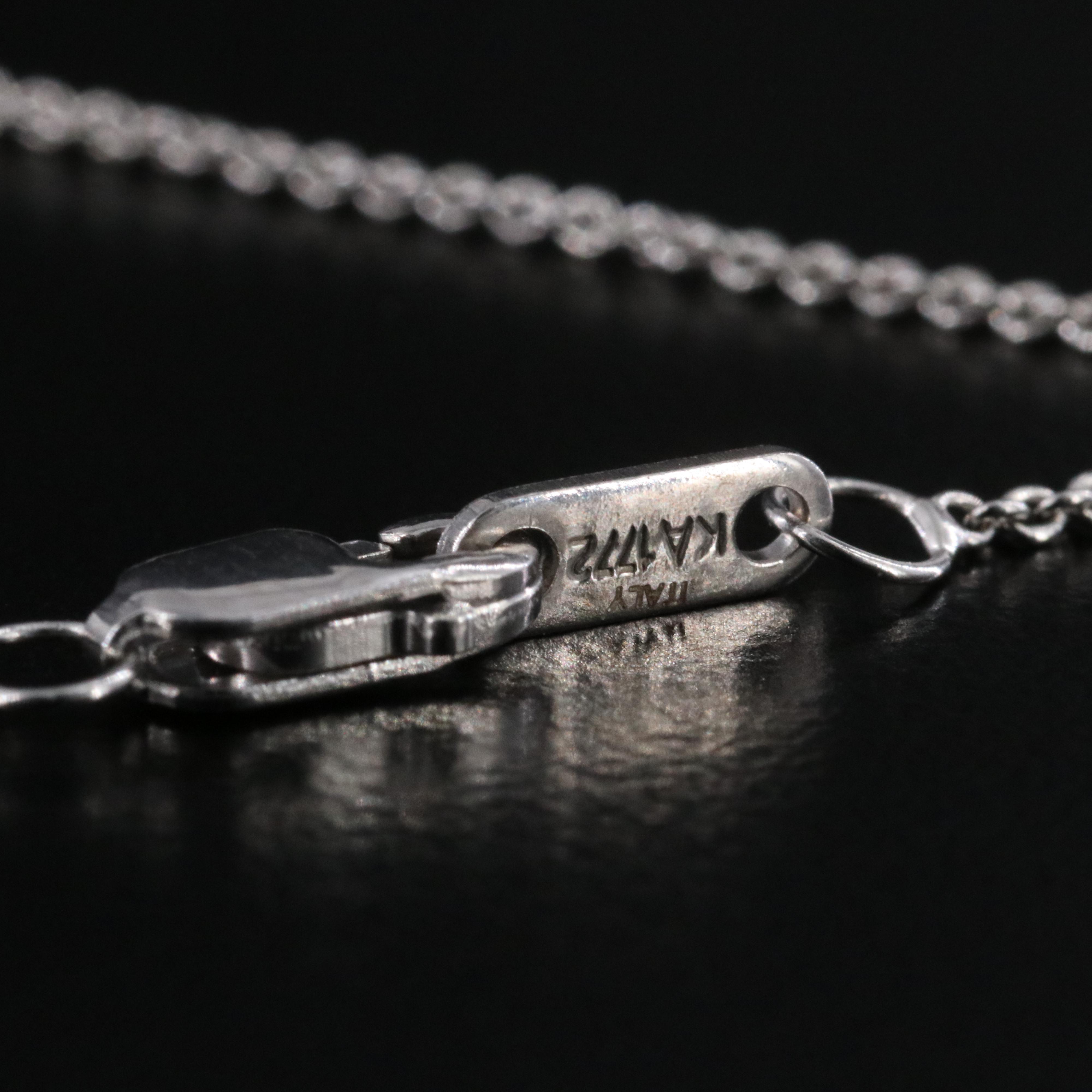 Sterling White Sapphire Pendant Necklace