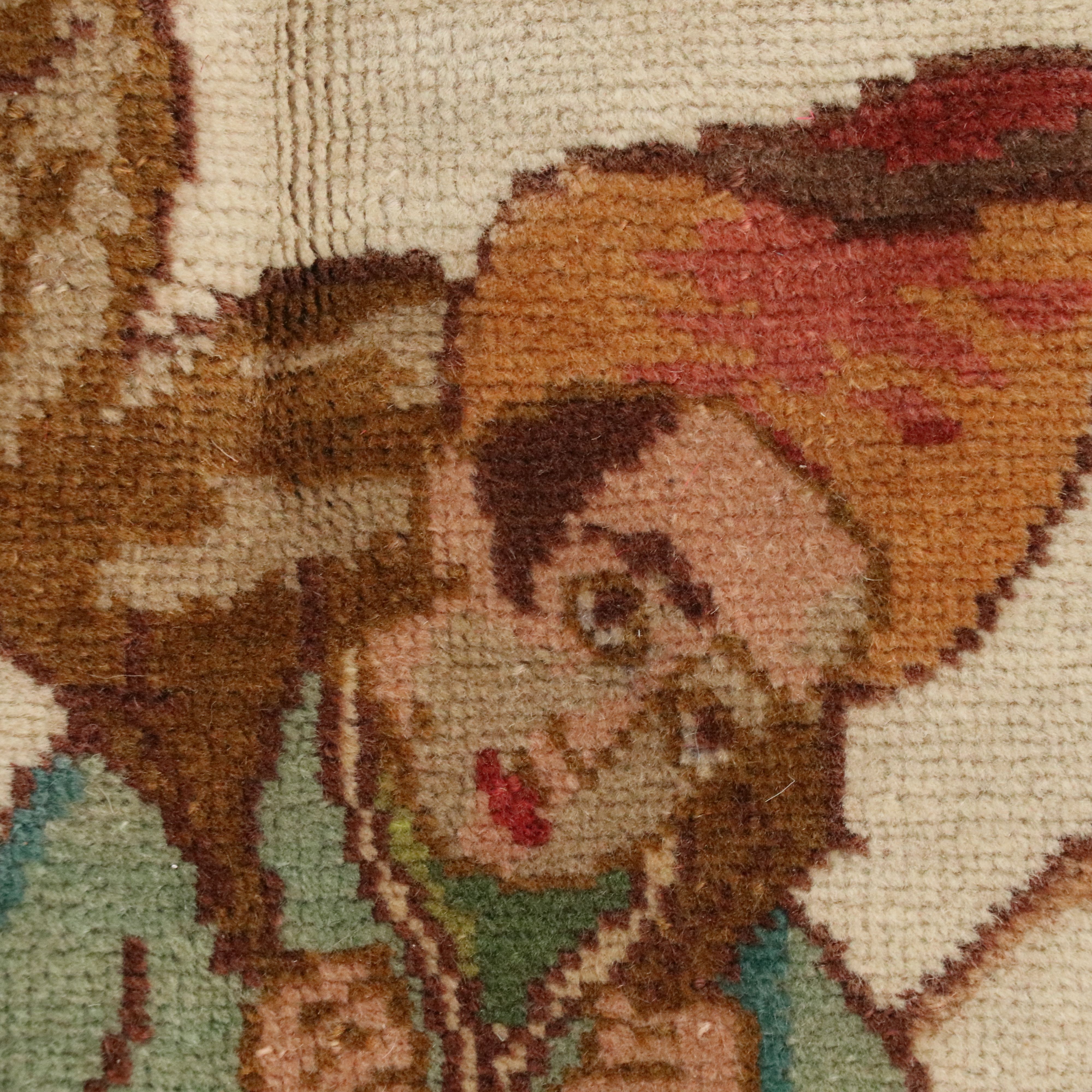 6'5 x 9'10 Hand-Knotted Persian Kerman Area Rug