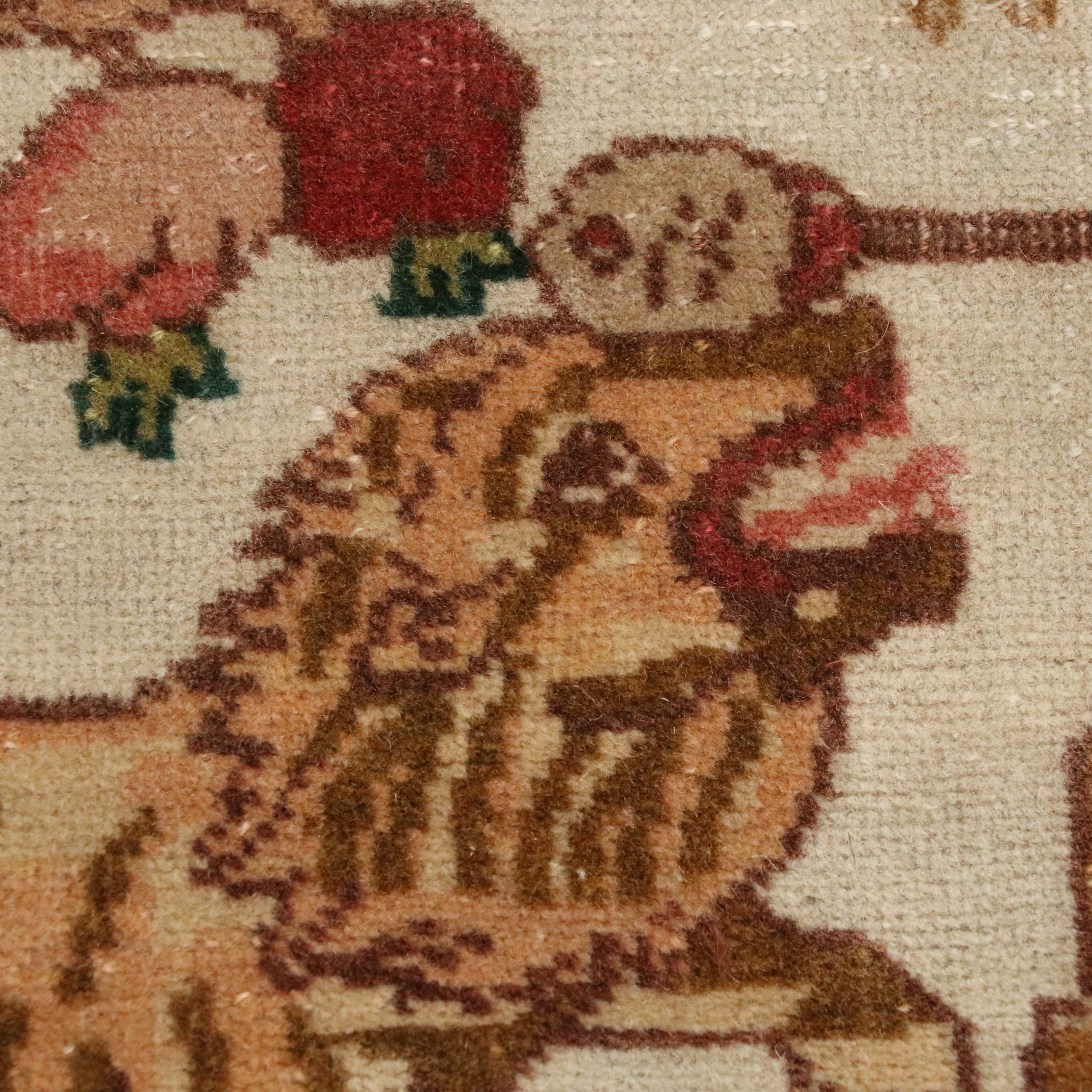 6'5 x 9'10 Hand-Knotted Persian Kerman Area Rug