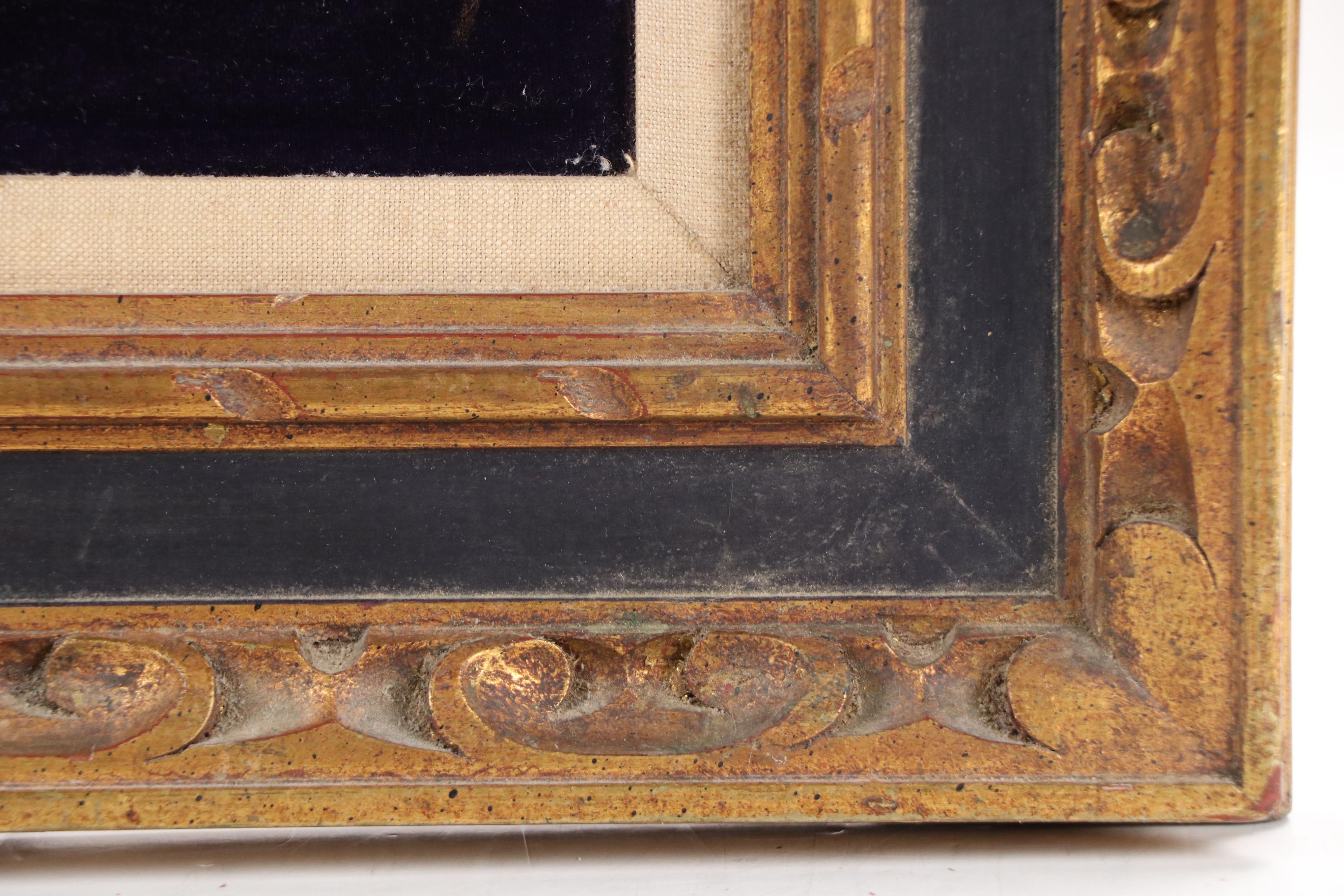 Louis Spiegel Oil on Velvet Painting of Clown, Mid to Late 20th C.