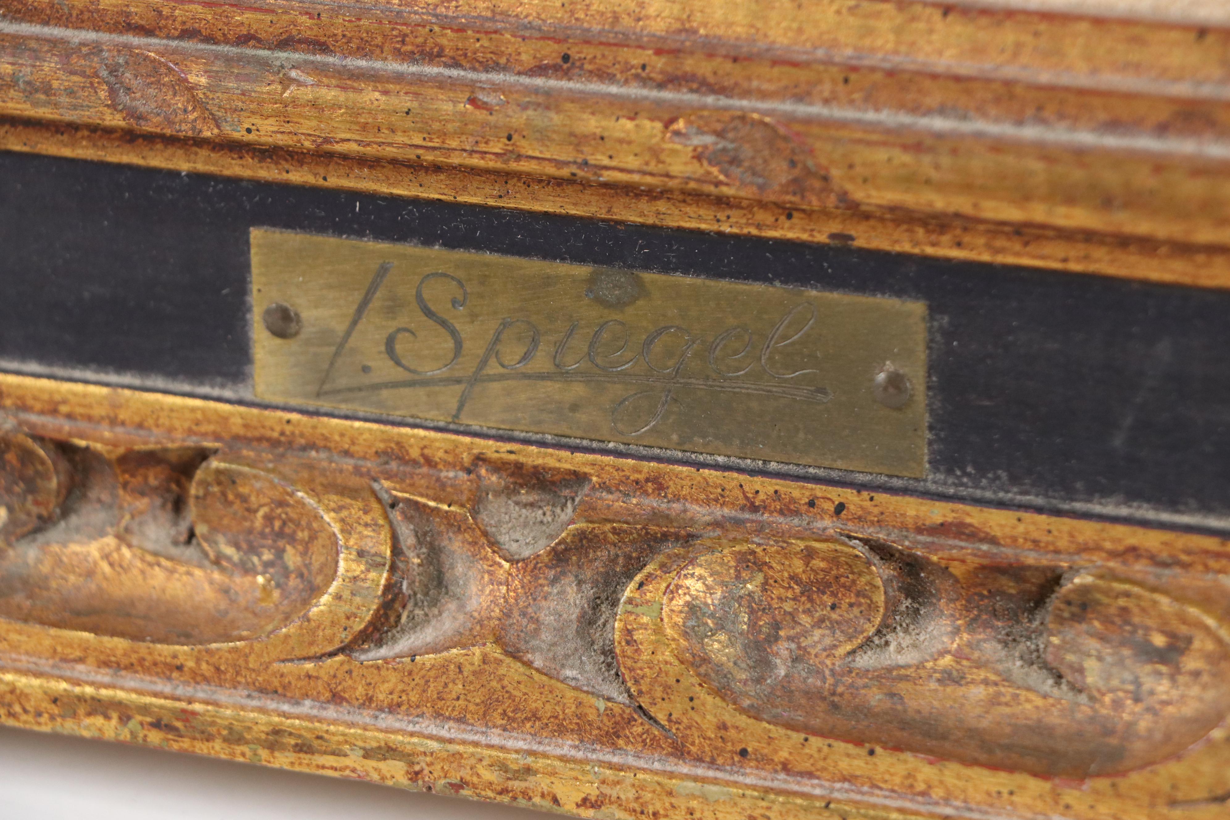 Louis Spiegel Oil on Velvet Painting of Clown, Mid to Late 20th C.