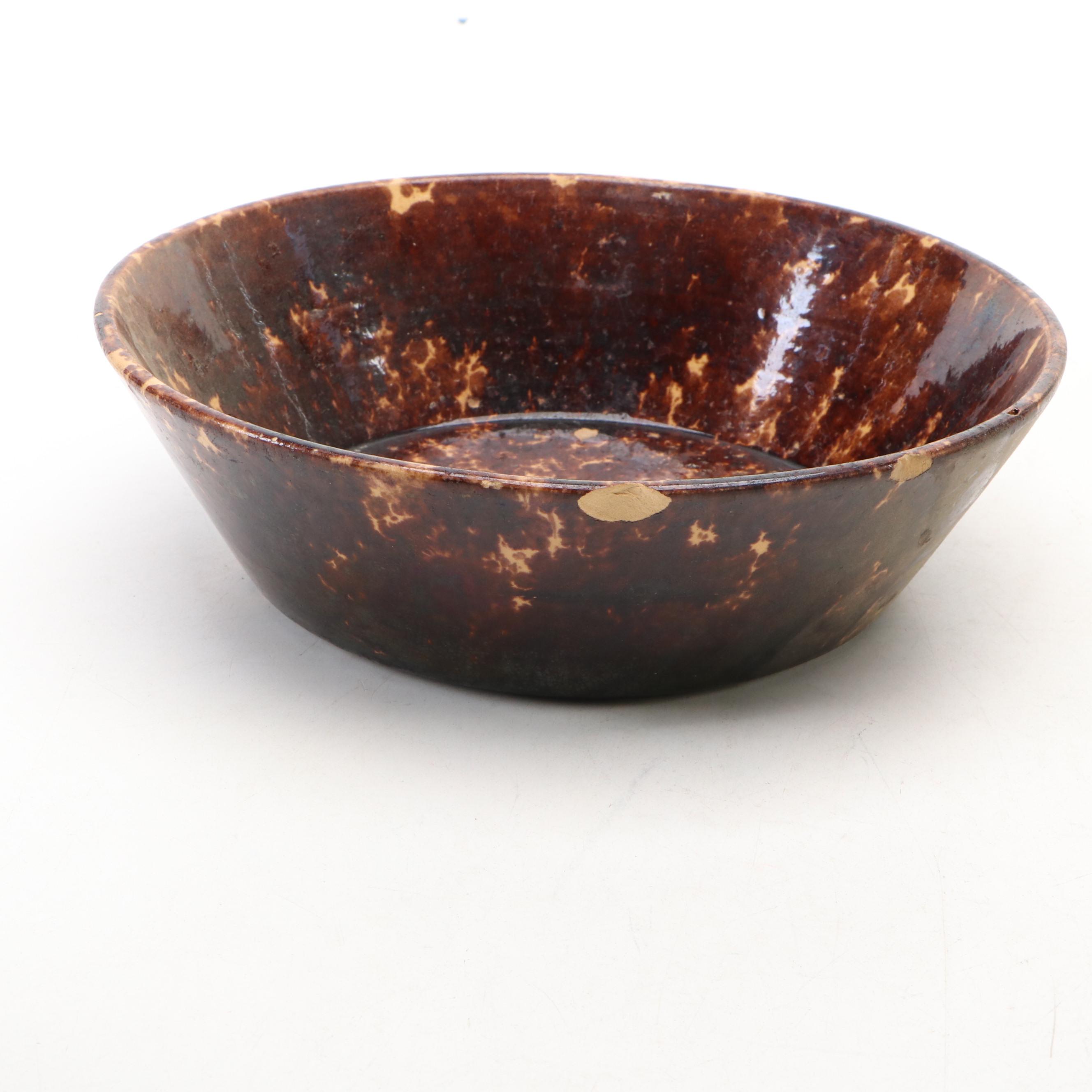 Bennington Rockingham Glazed Ceramic Bowls, 19th Century
